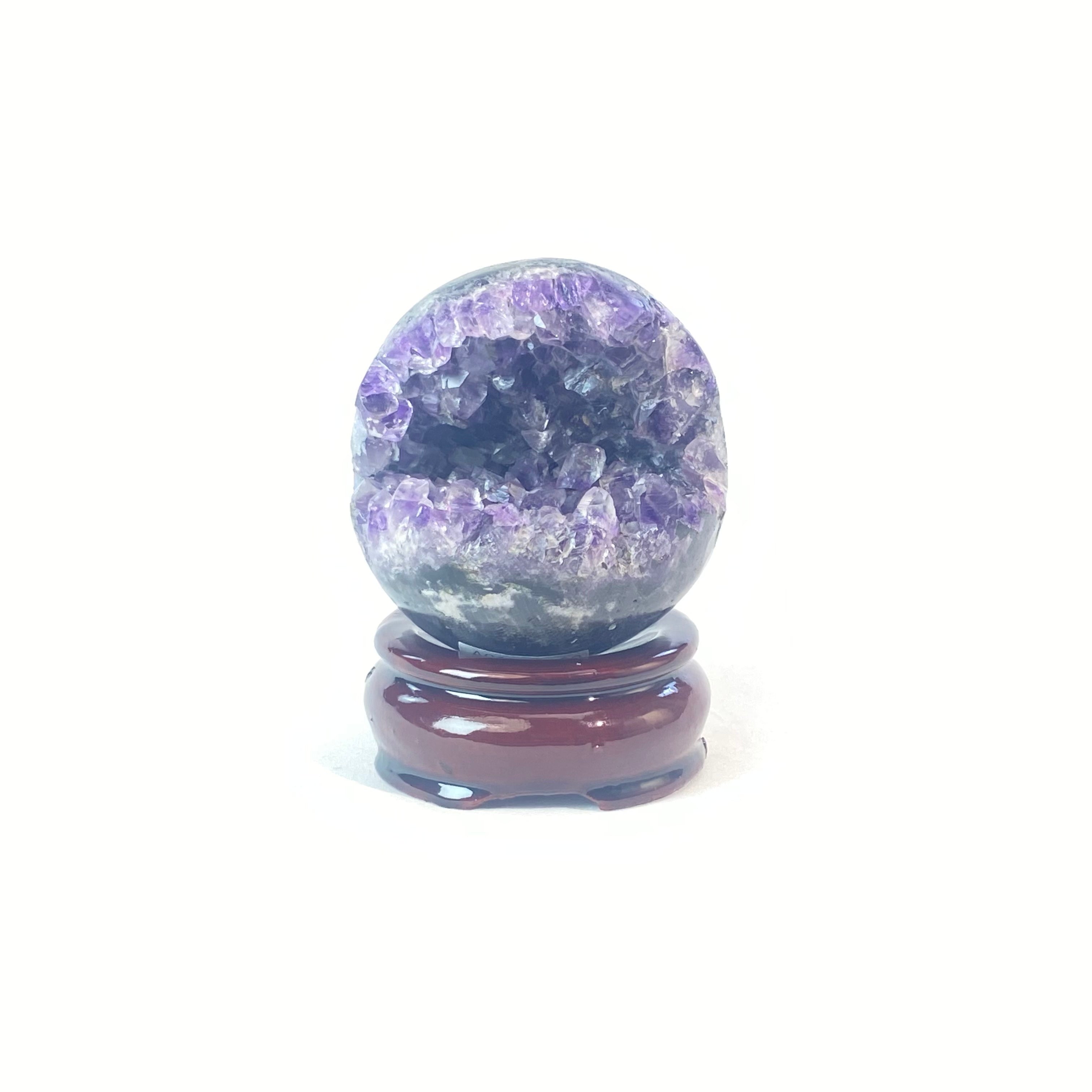開口笑紫晶球