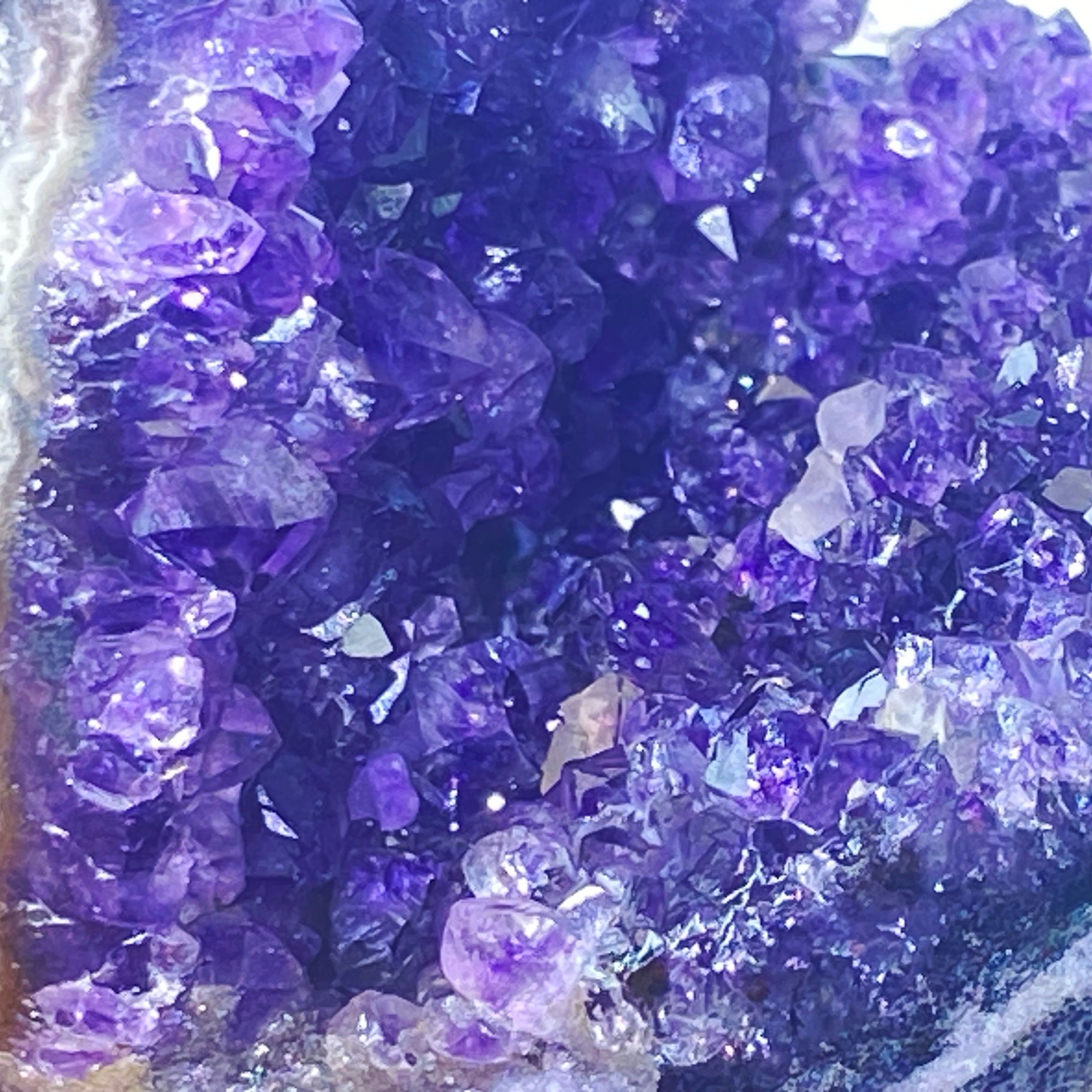 開口笑紫晶球