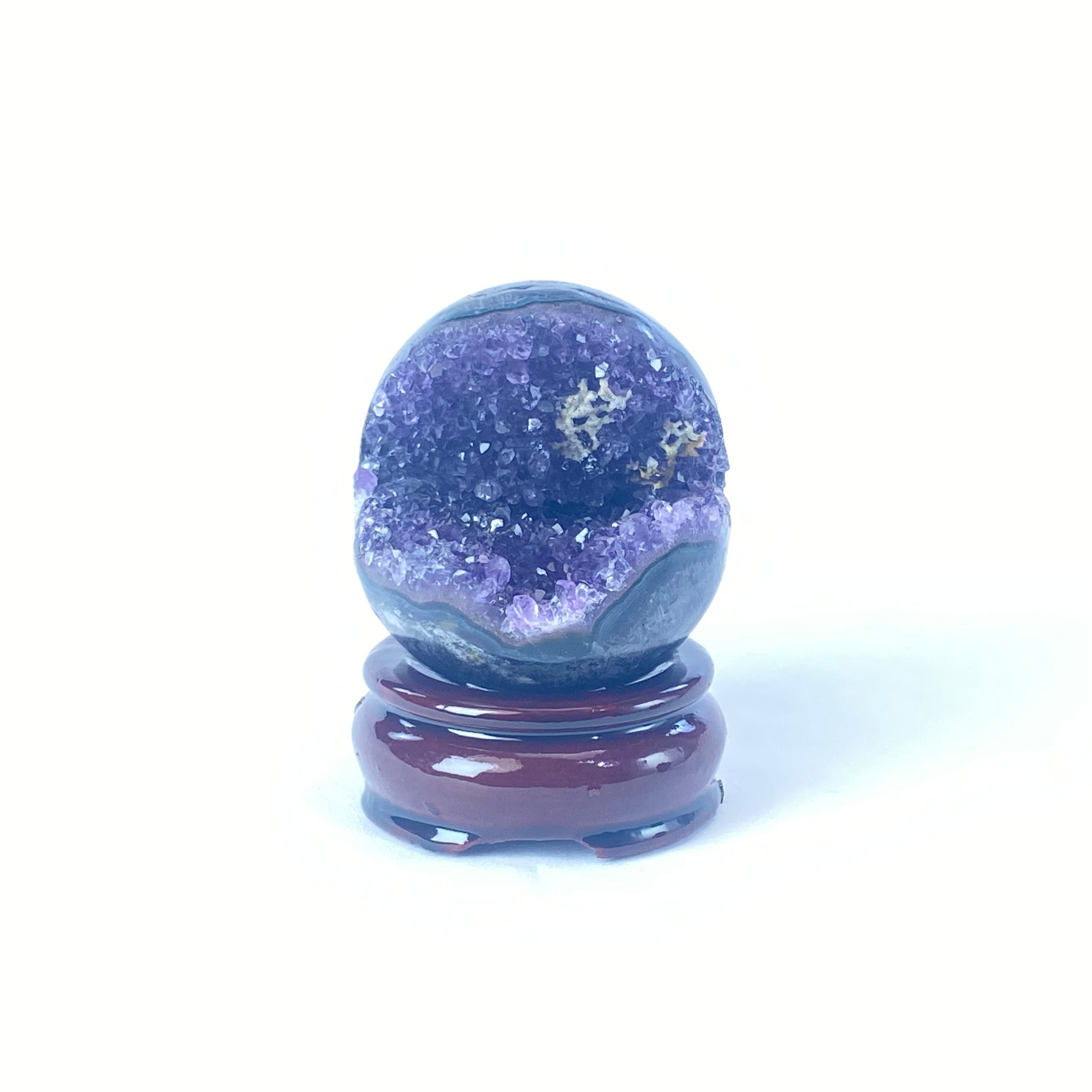 開口笑紫晶球