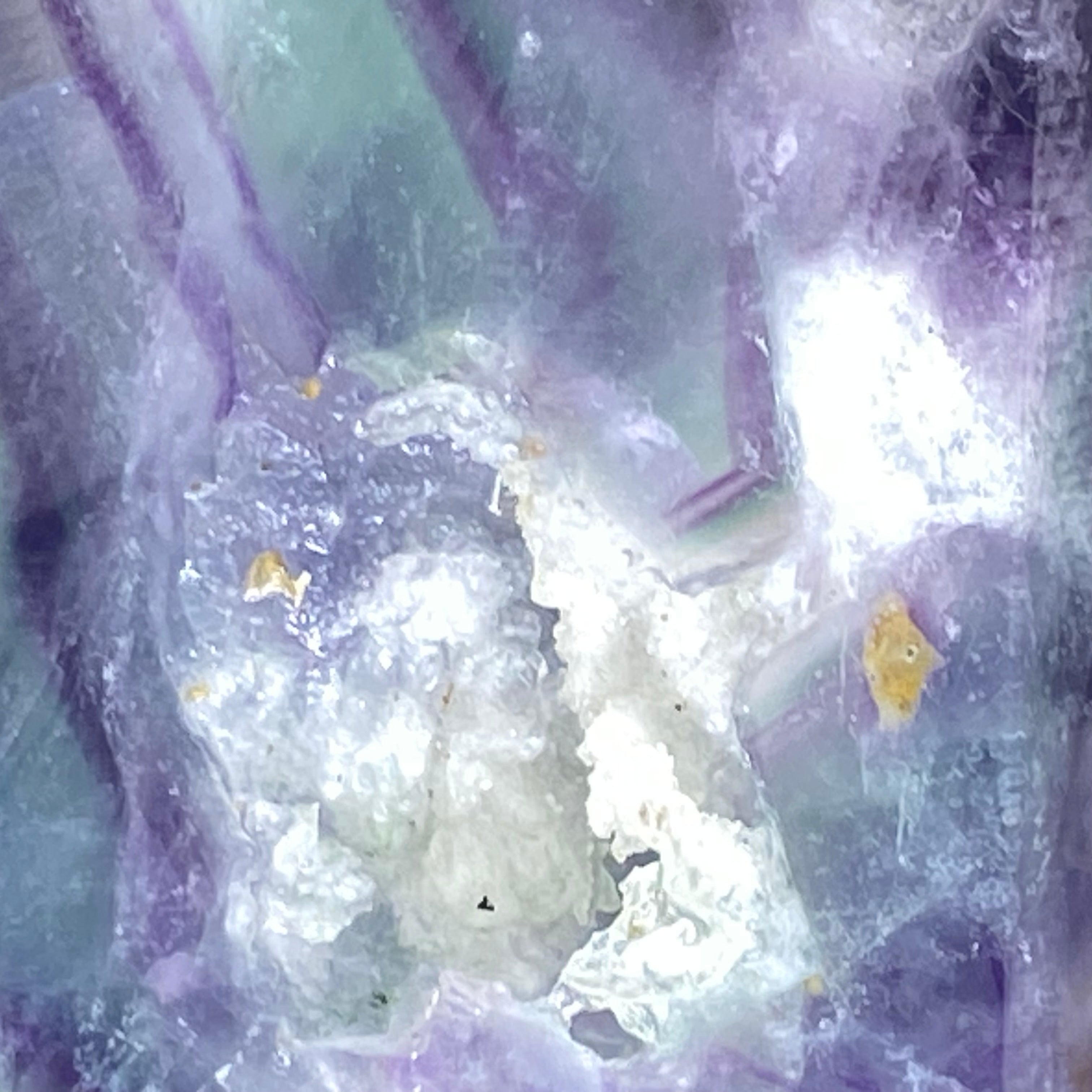 紫綠羽毛螢石柱 | 冥想淨化、靈修療癒