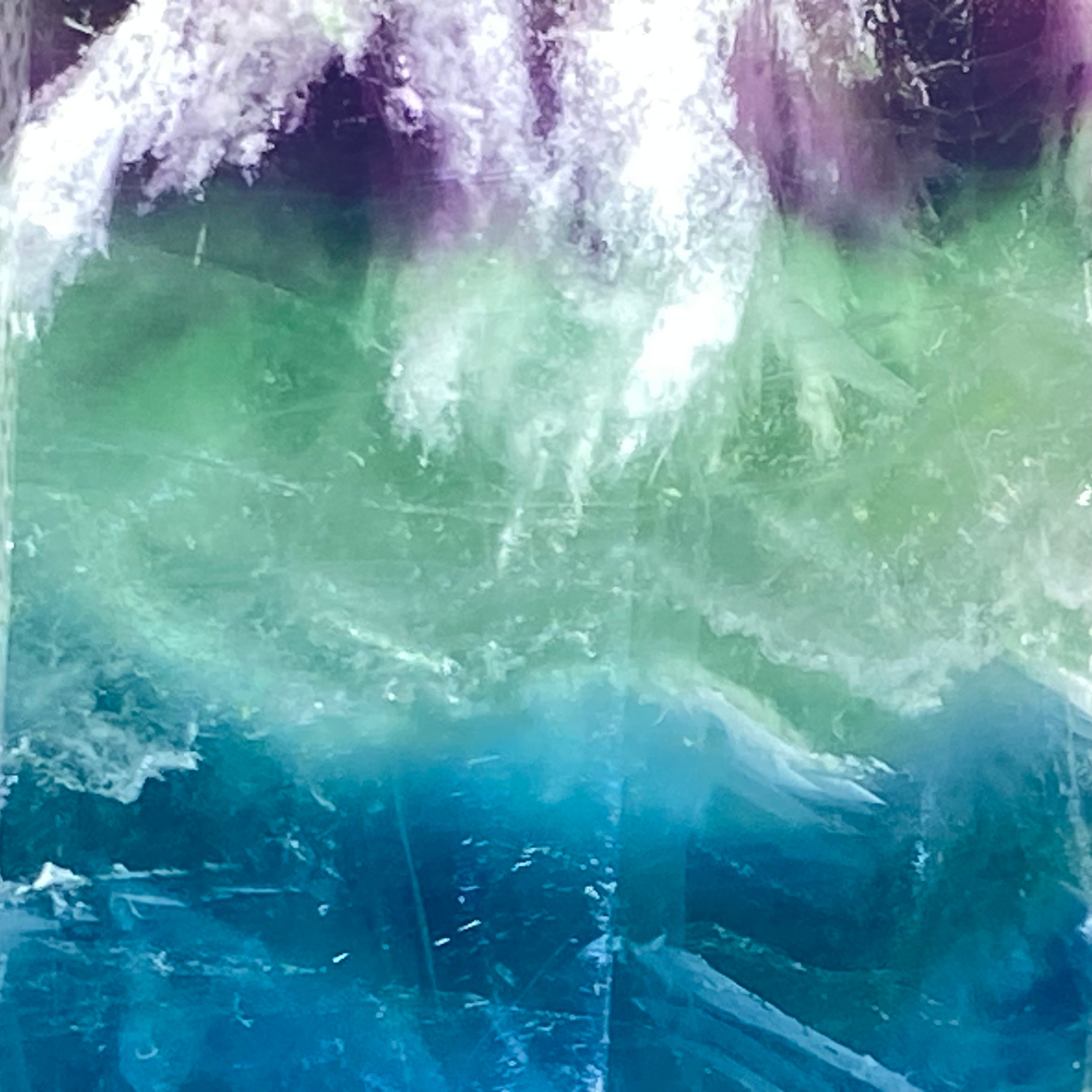 紫綠羽毛螢石柱 | 冥想淨化、靈修療癒