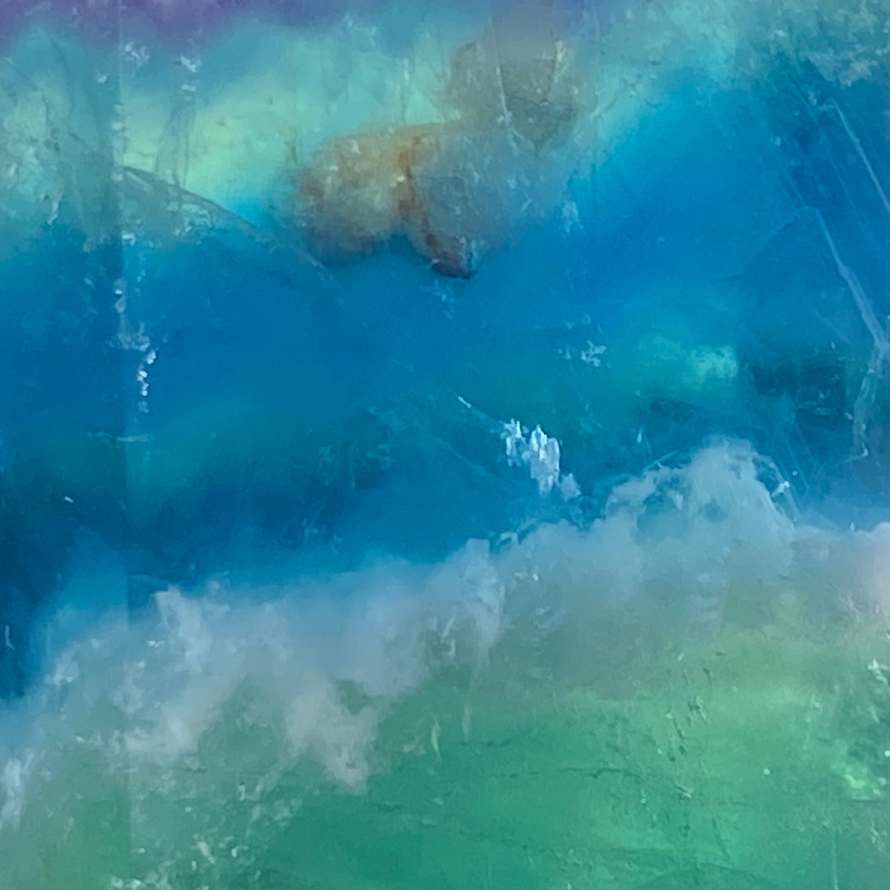 紫綠羽毛螢石柱 | 冥想淨化、靈修療癒