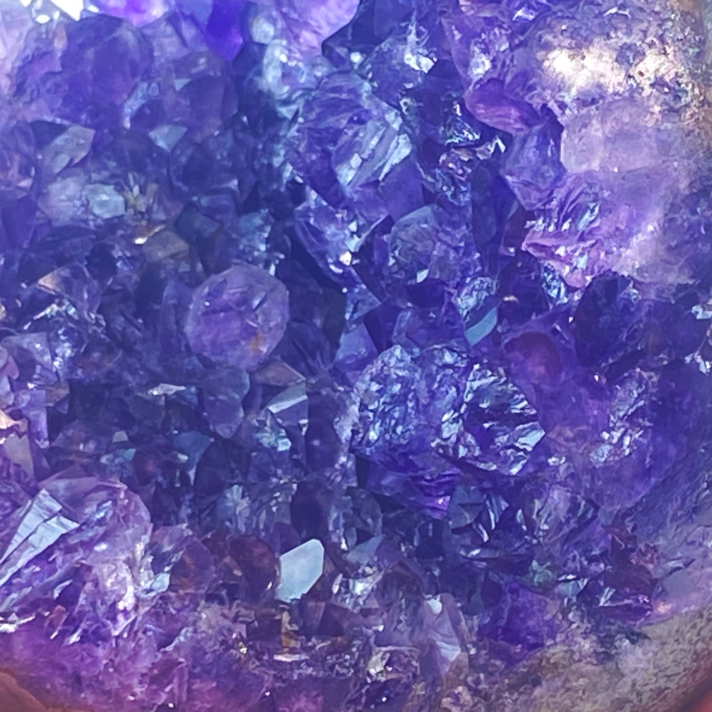 開口笑紫晶球