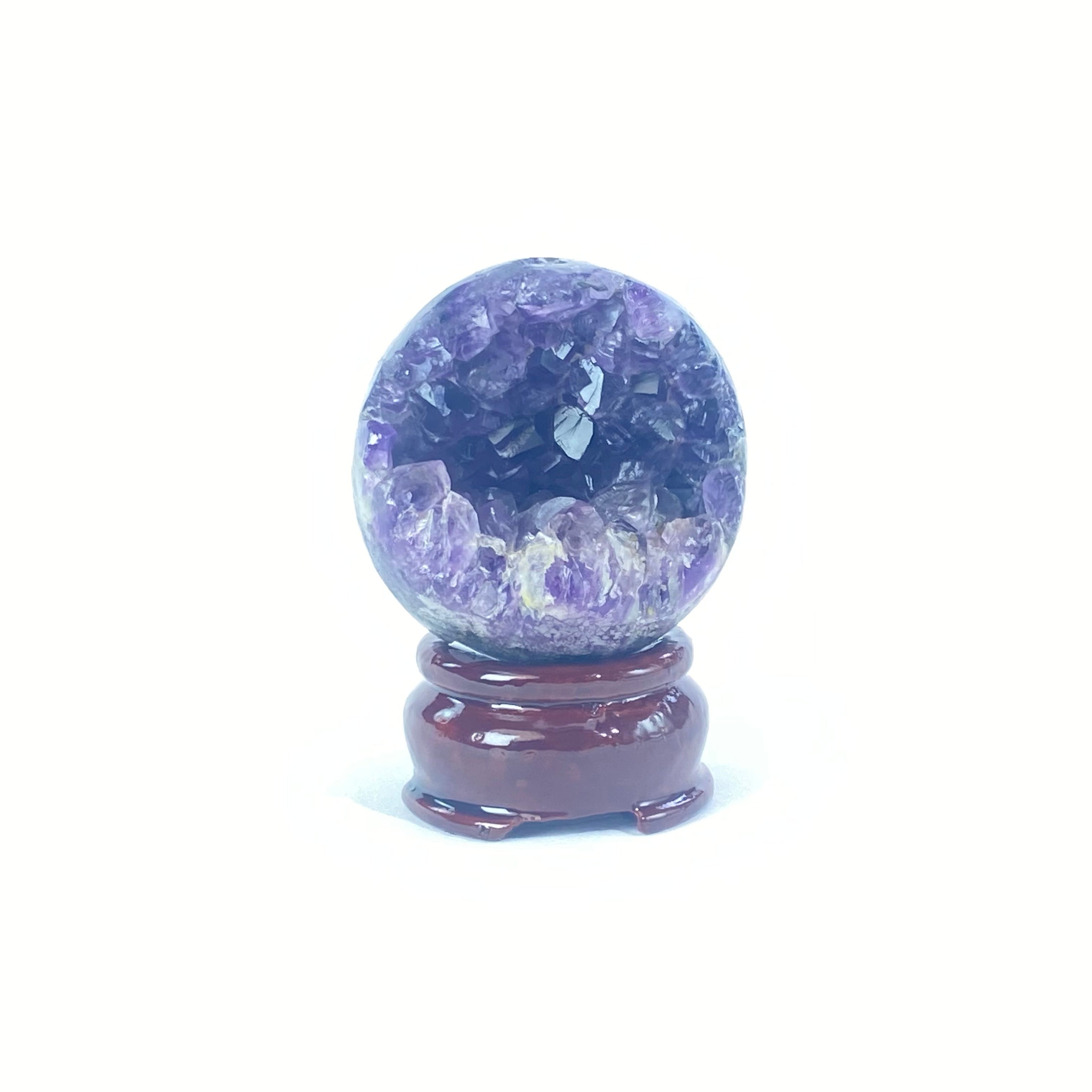 開口笑紫晶球