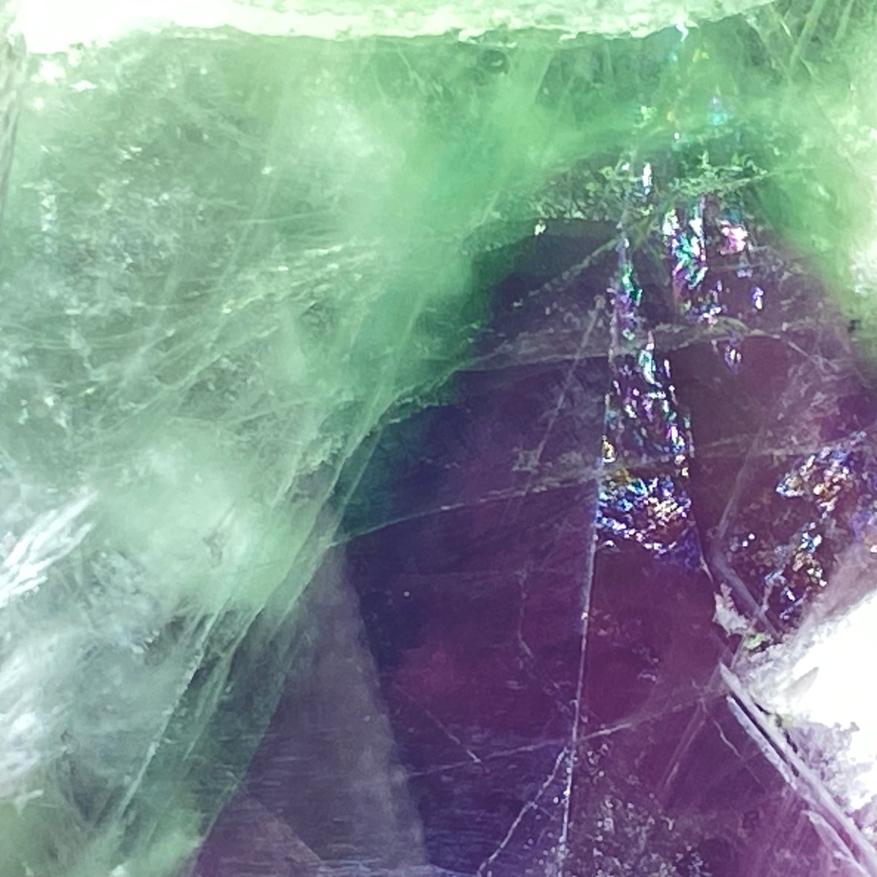 紫綠羽毛螢石柱 | 冥想淨化、靈修療癒