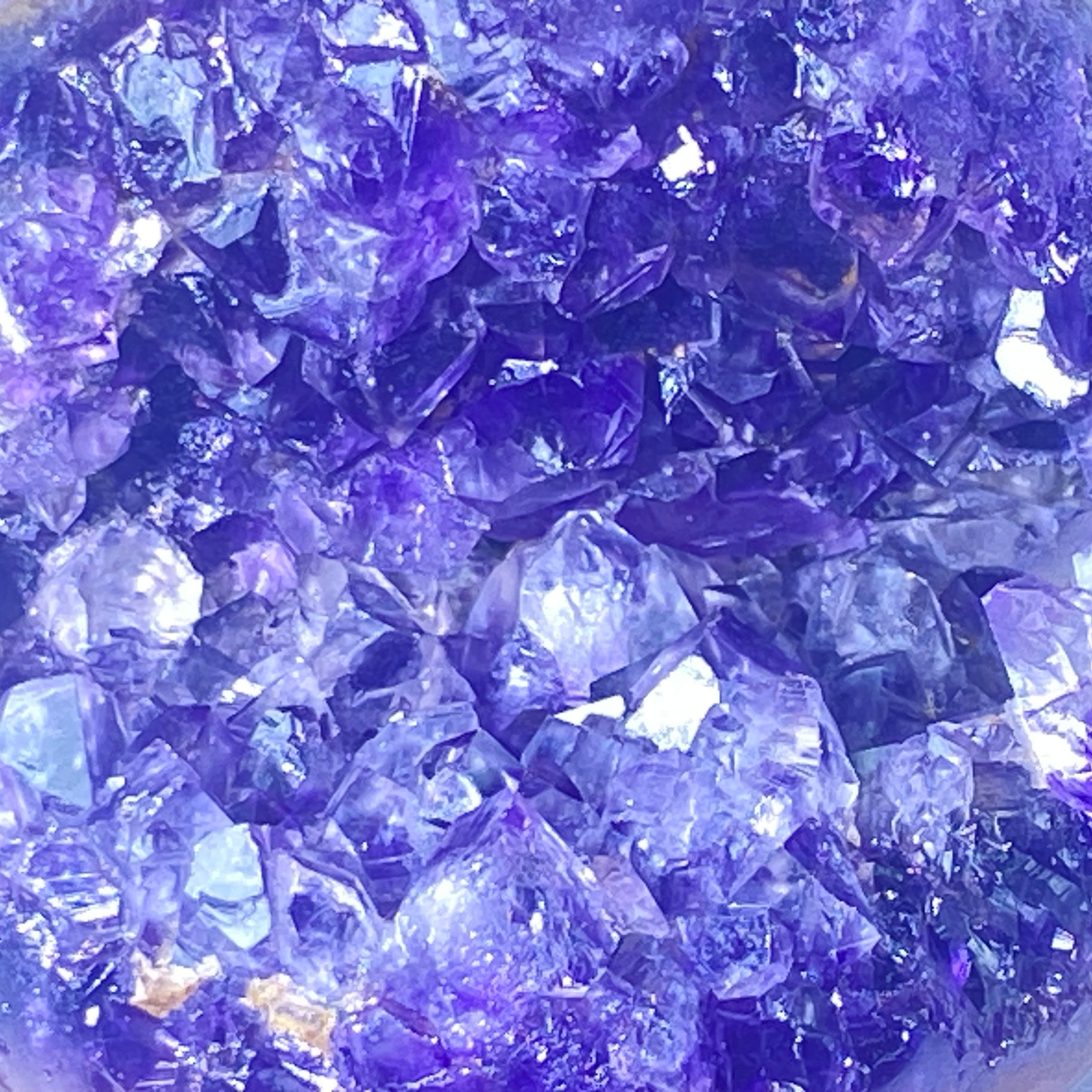 開口笑紫晶球