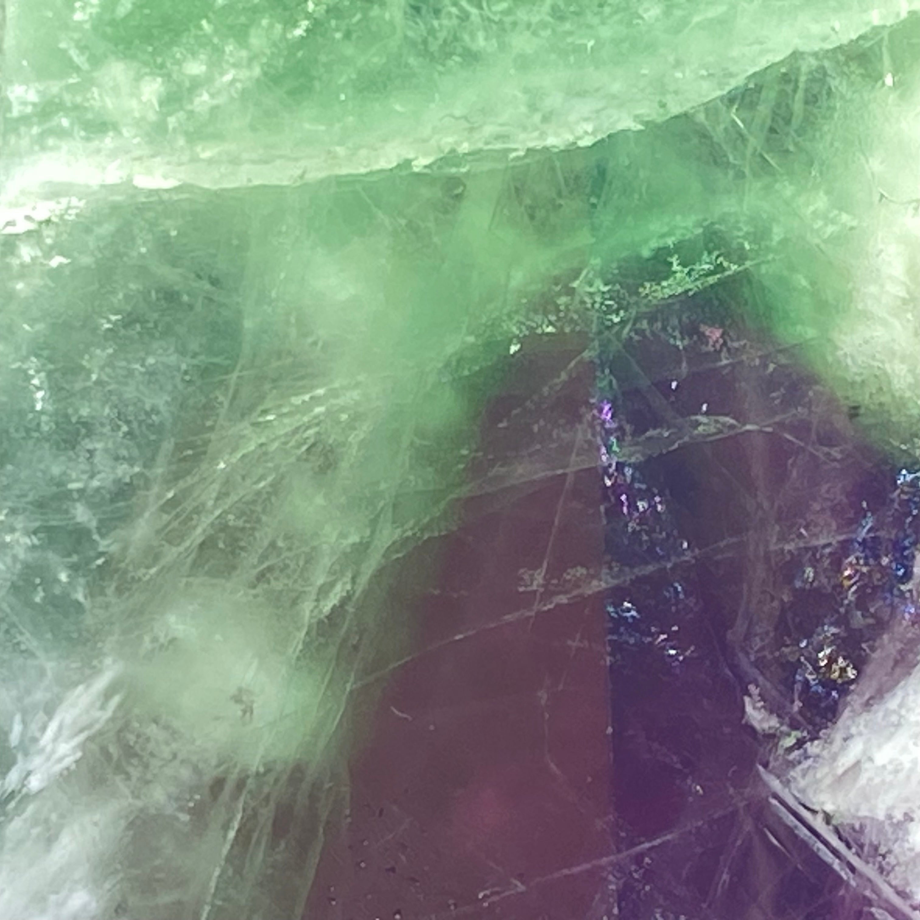 紫綠羽毛螢石柱 | 冥想淨化、靈修療癒