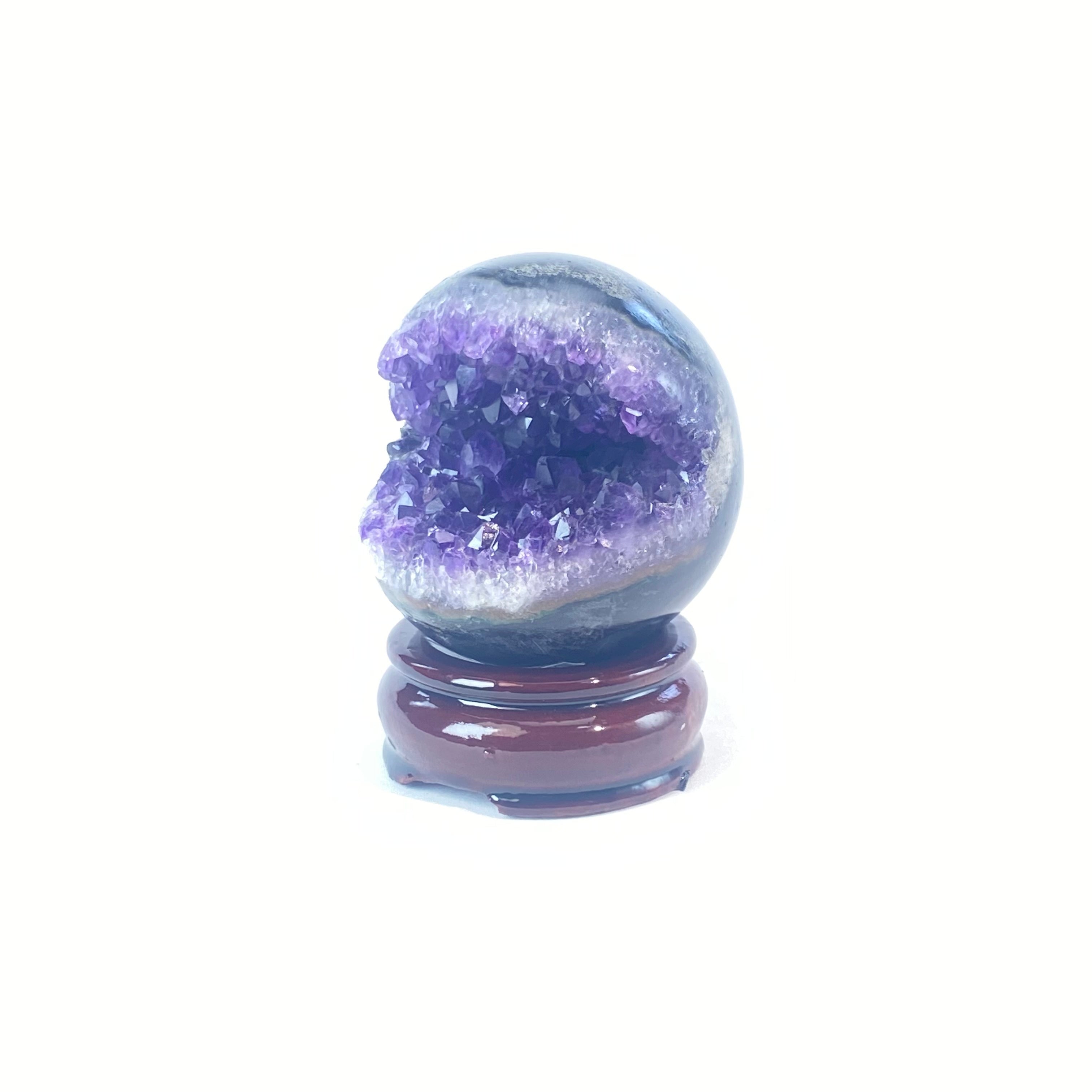 開口笑紫晶球