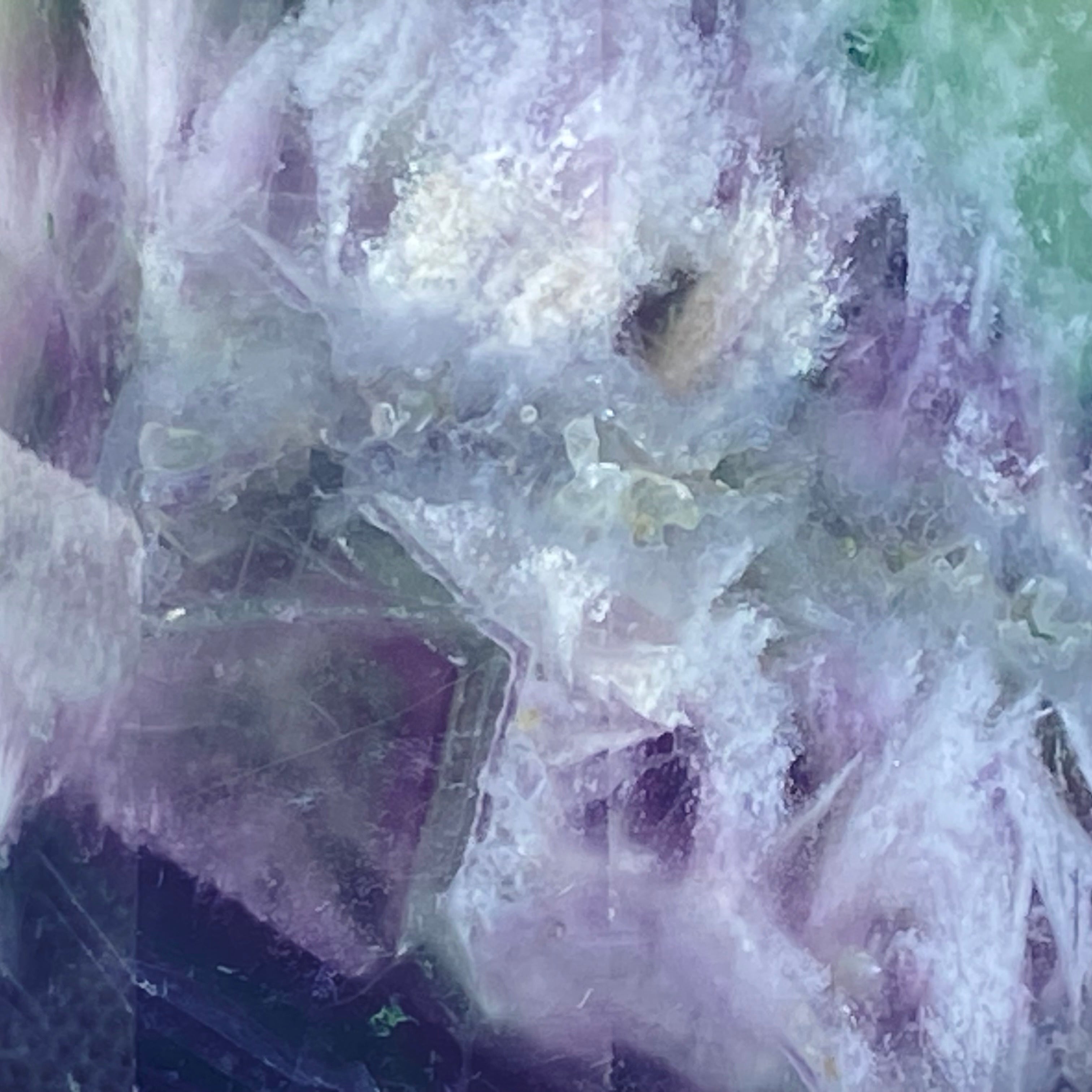 紫綠羽毛螢石柱 | 冥想淨化、靈修療癒