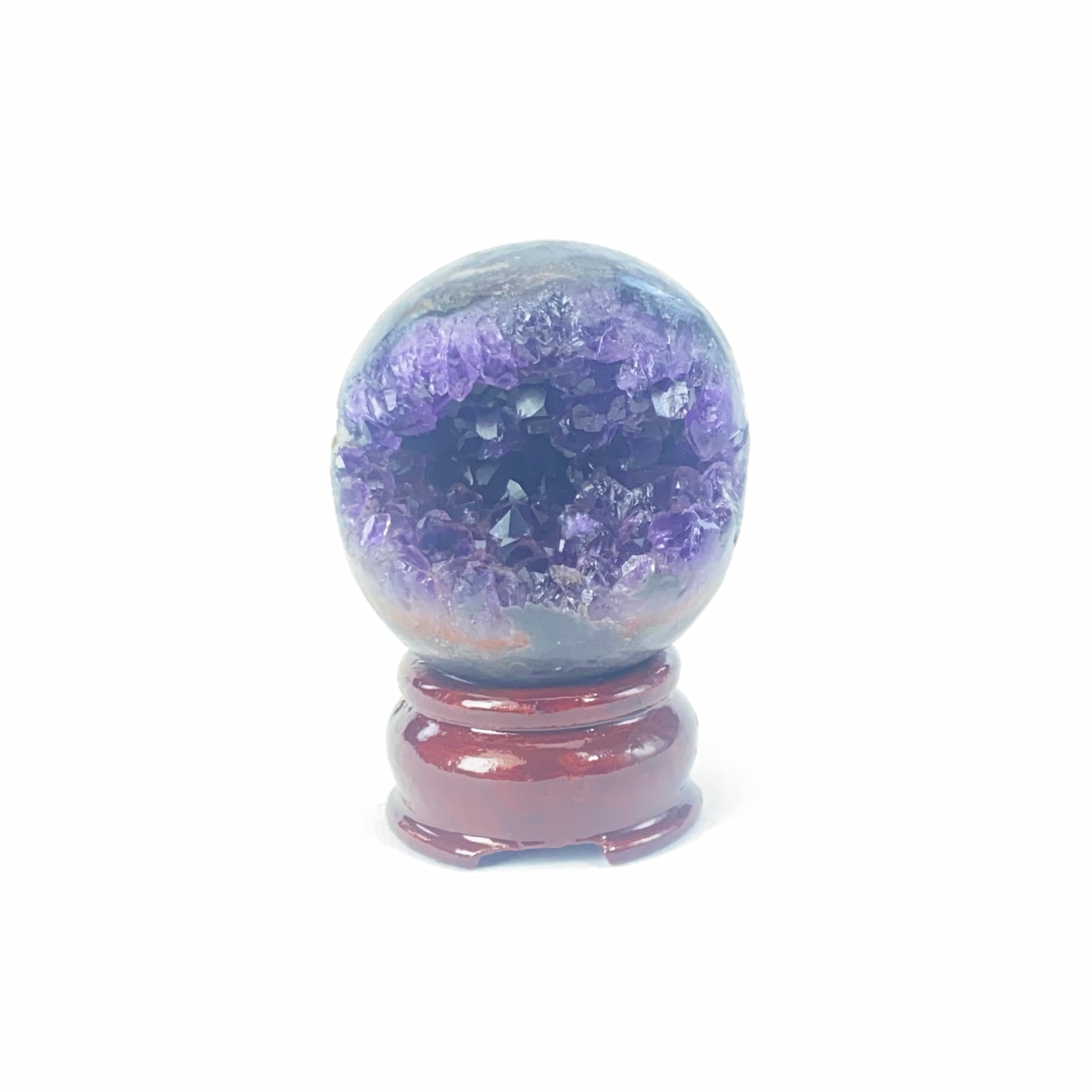 開口笑紫晶球