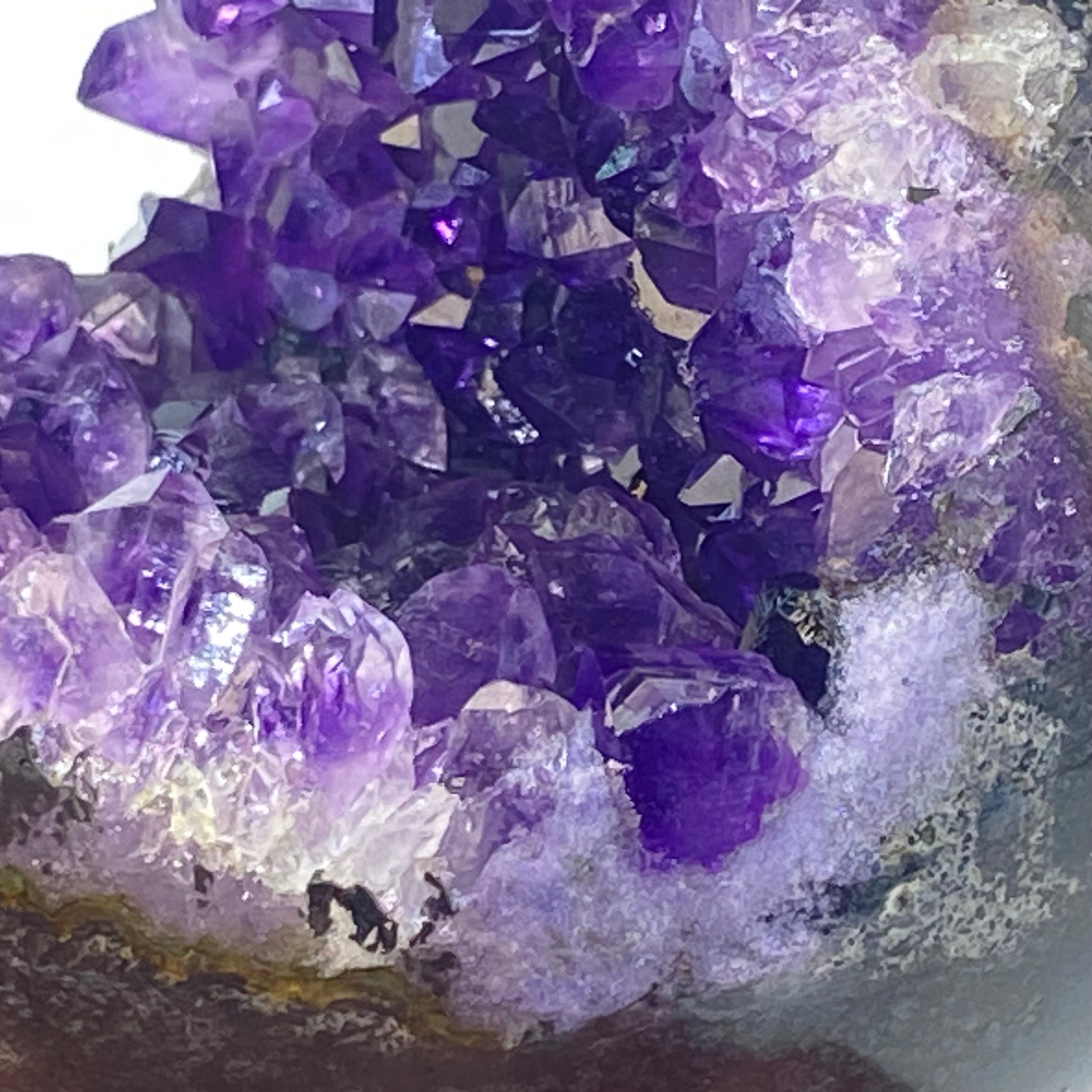開口笑紫晶球
