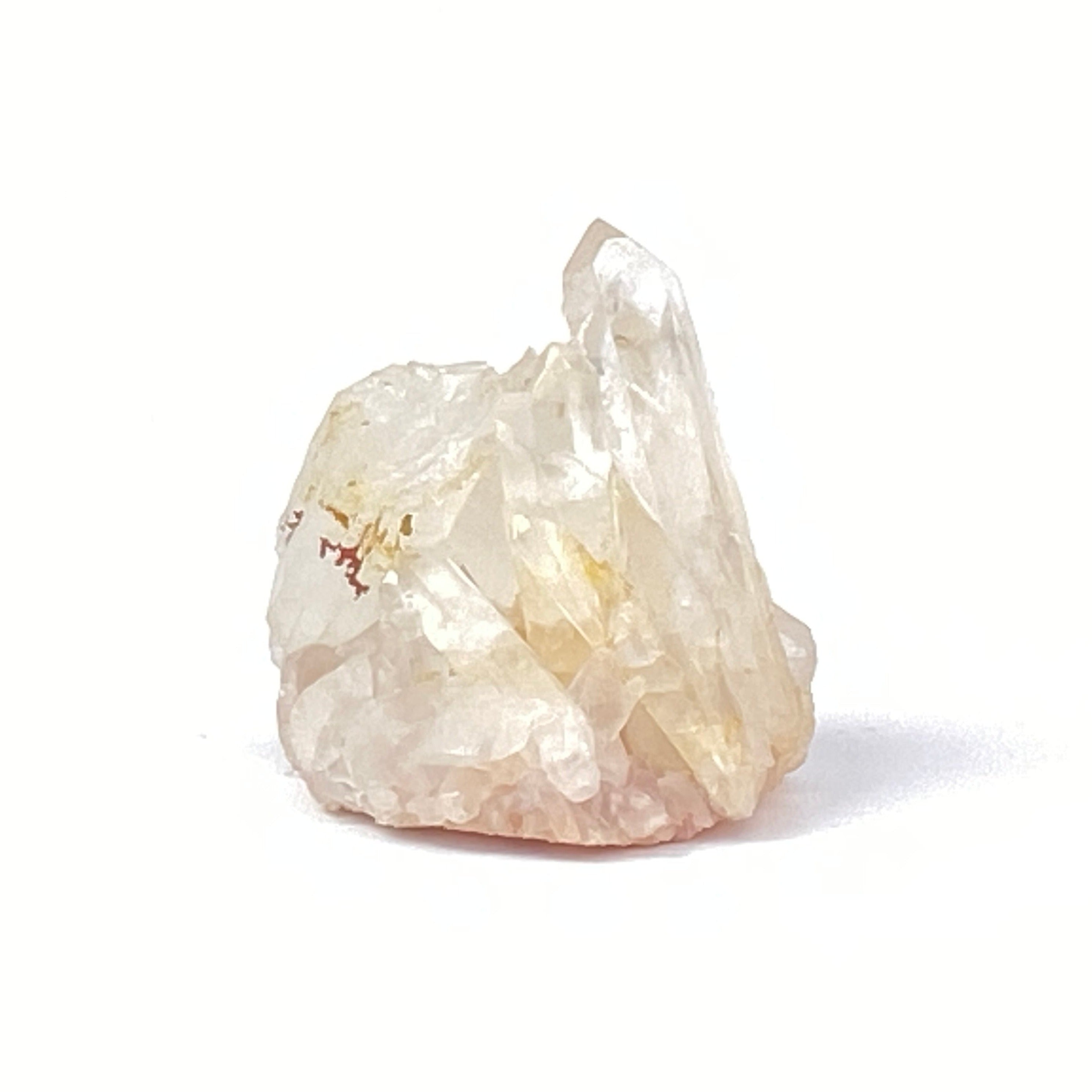 馬達加斯加白晶簇 (透明白色水晶 / 帶紅或黃泥)