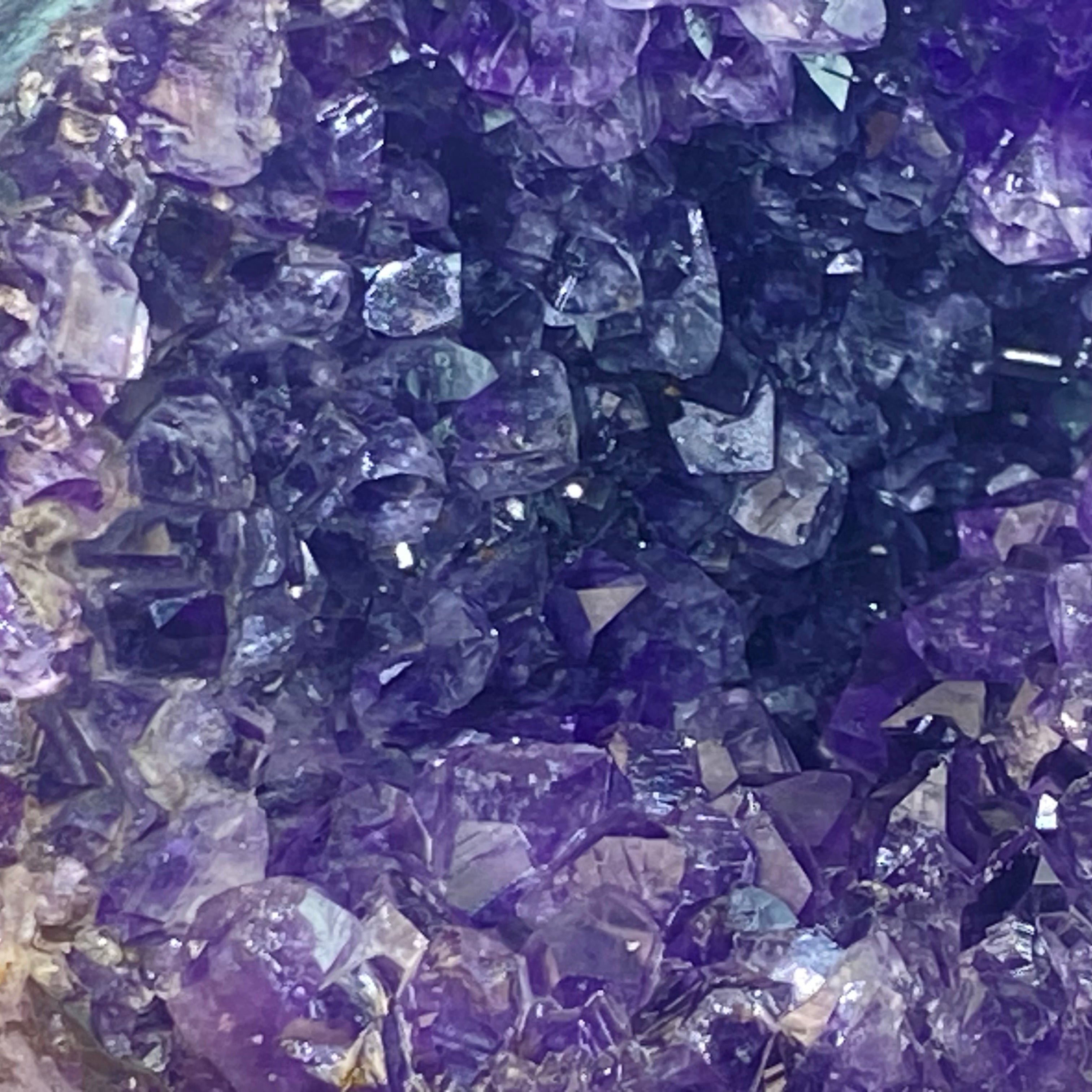 開口笑紫晶球