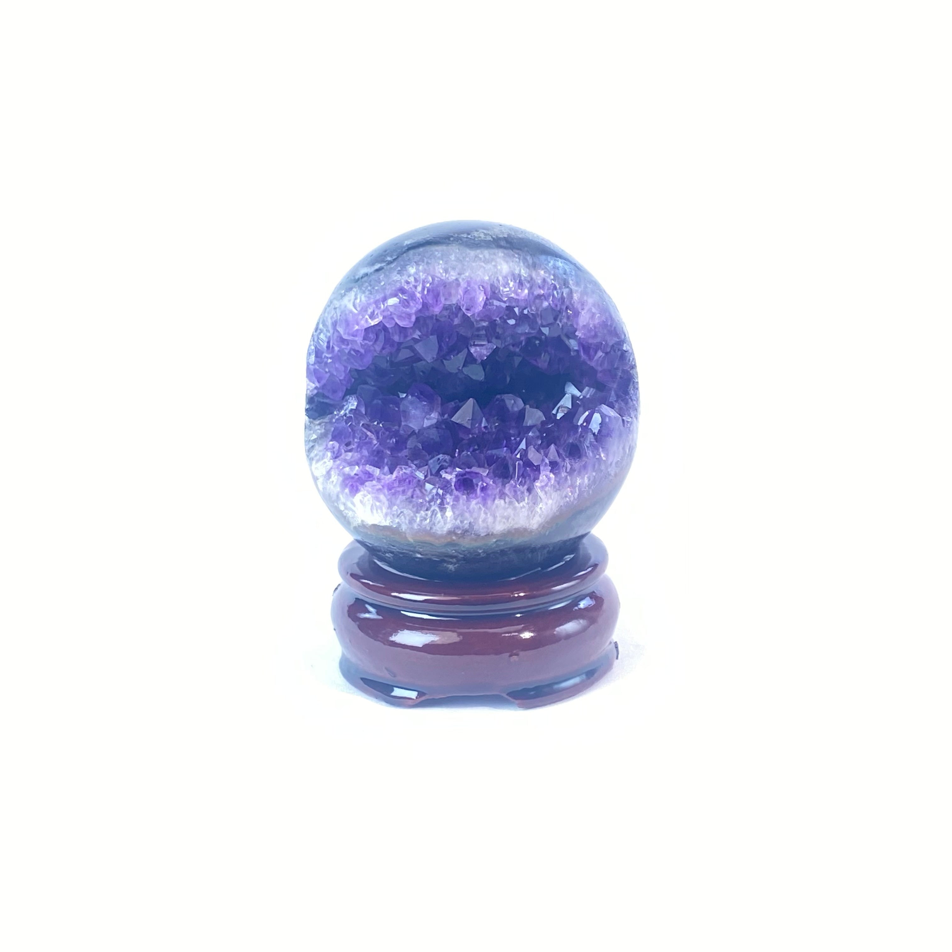 開口笑紫晶球