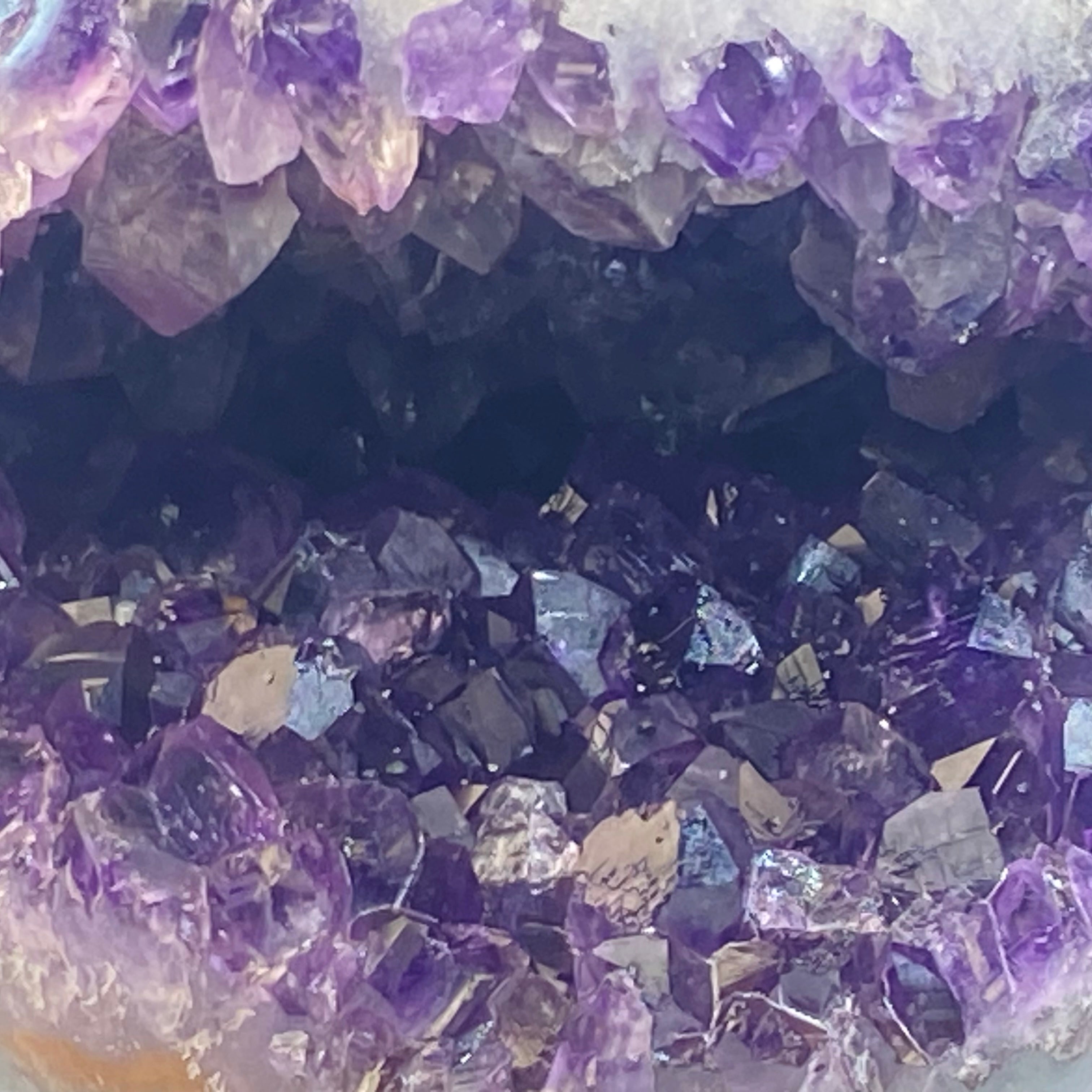 開口笑紫晶球