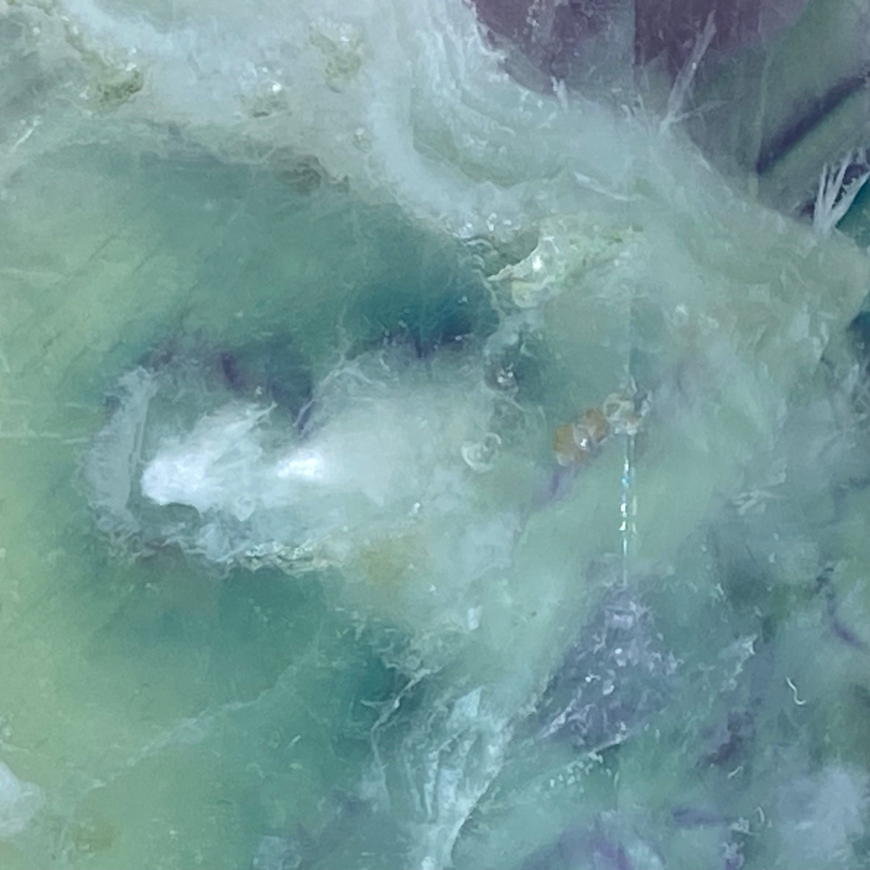 紫綠羽毛螢石柱 | 冥想淨化、靈修療癒