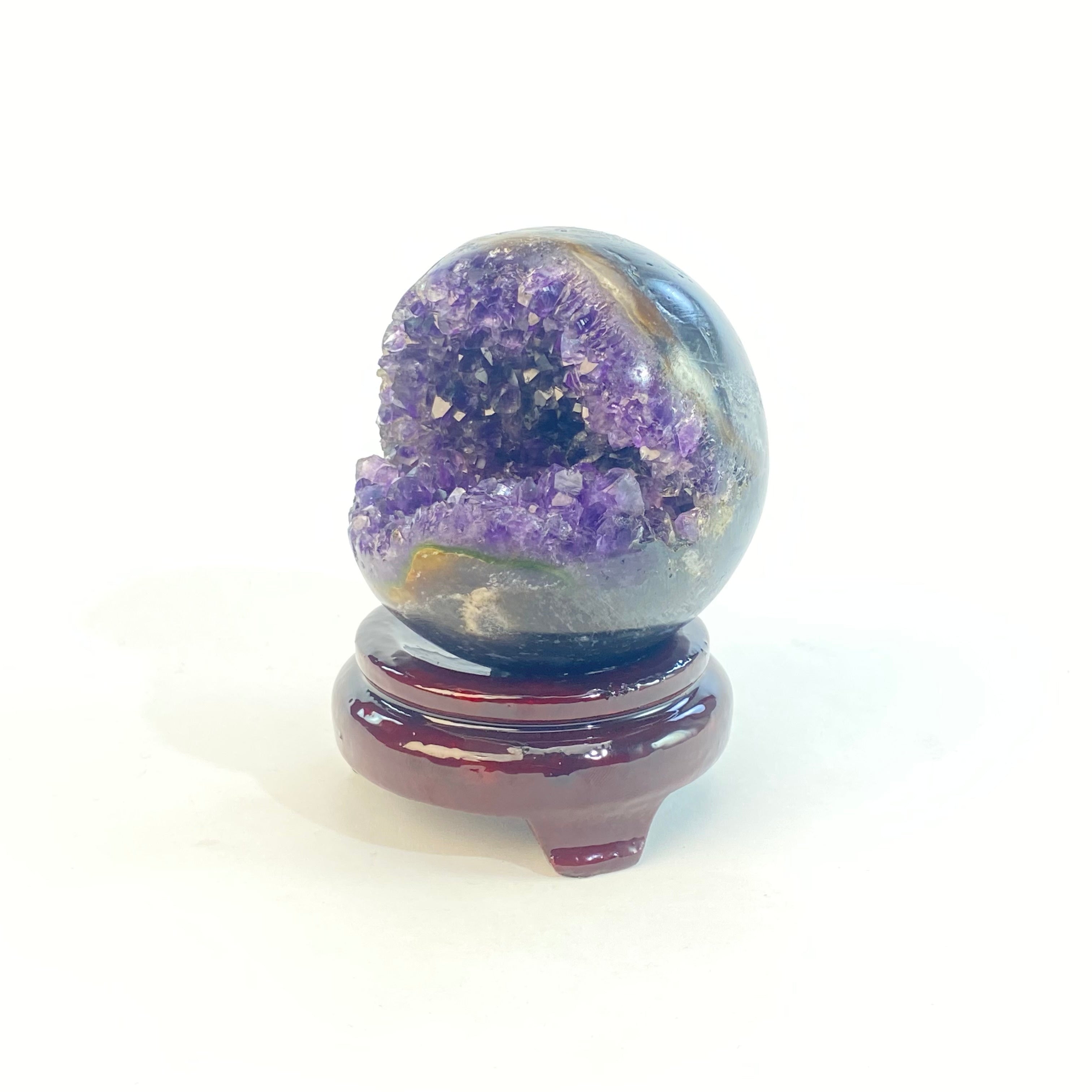 開口笑紫晶球