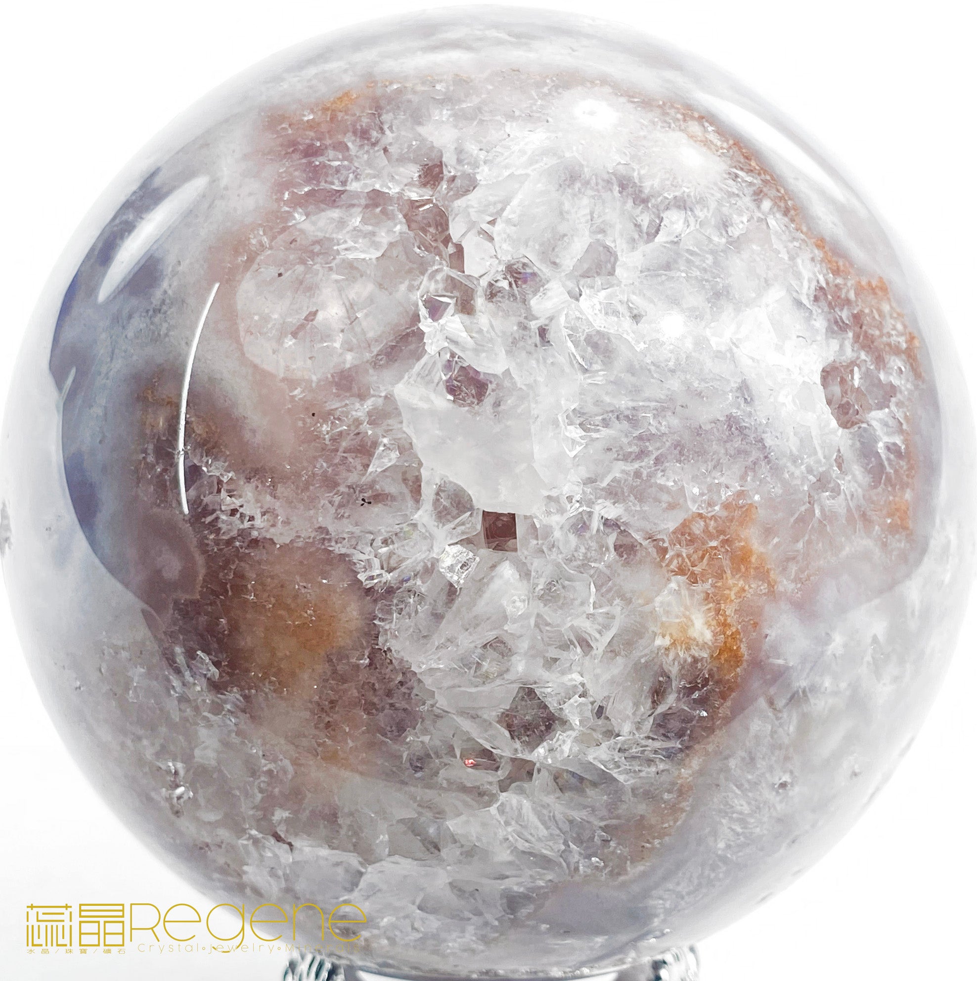 紫櫻花晶洞瑪瑙球