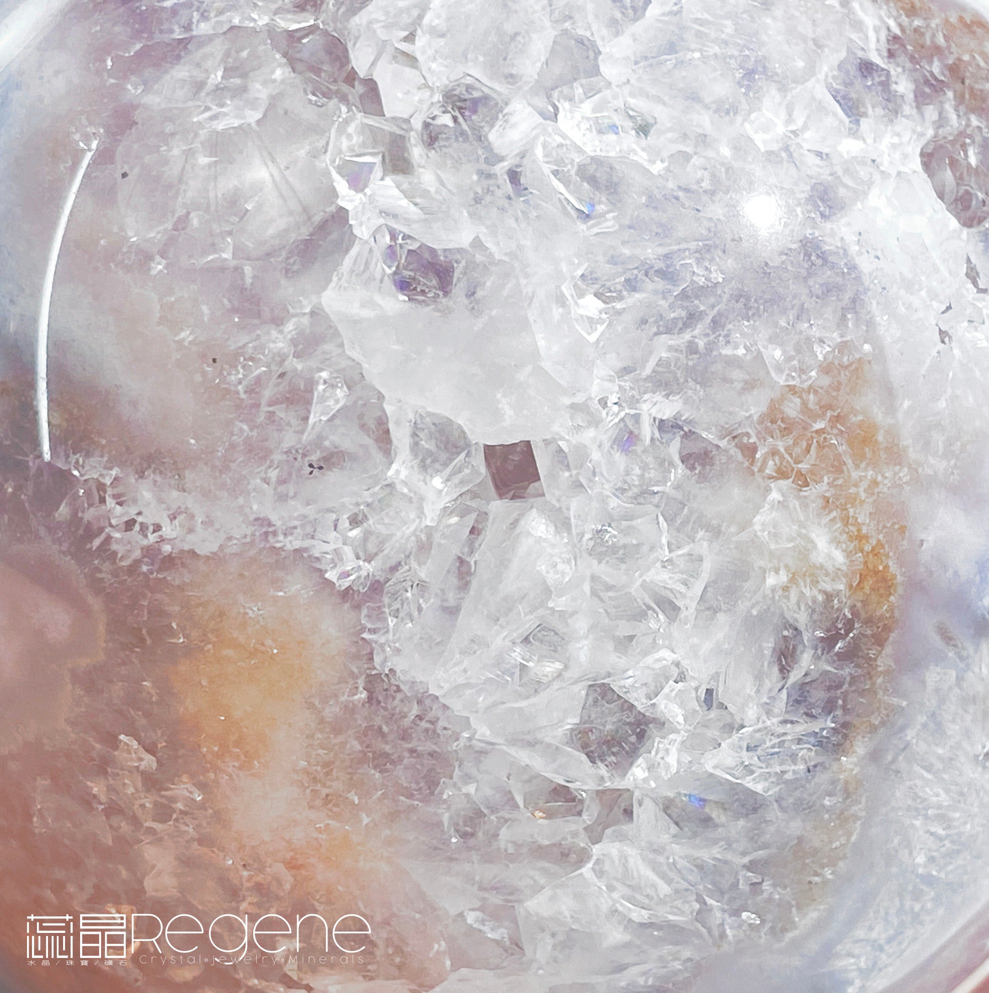 紫櫻花晶洞瑪瑙球