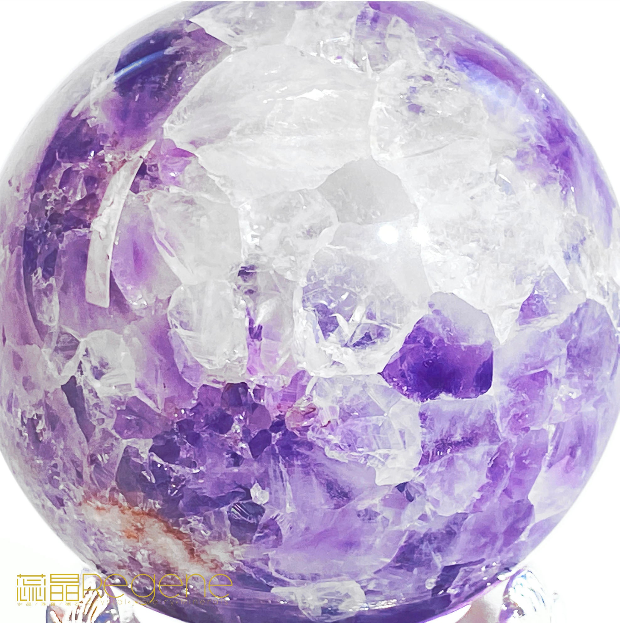 紫櫻花晶洞瑪瑙球