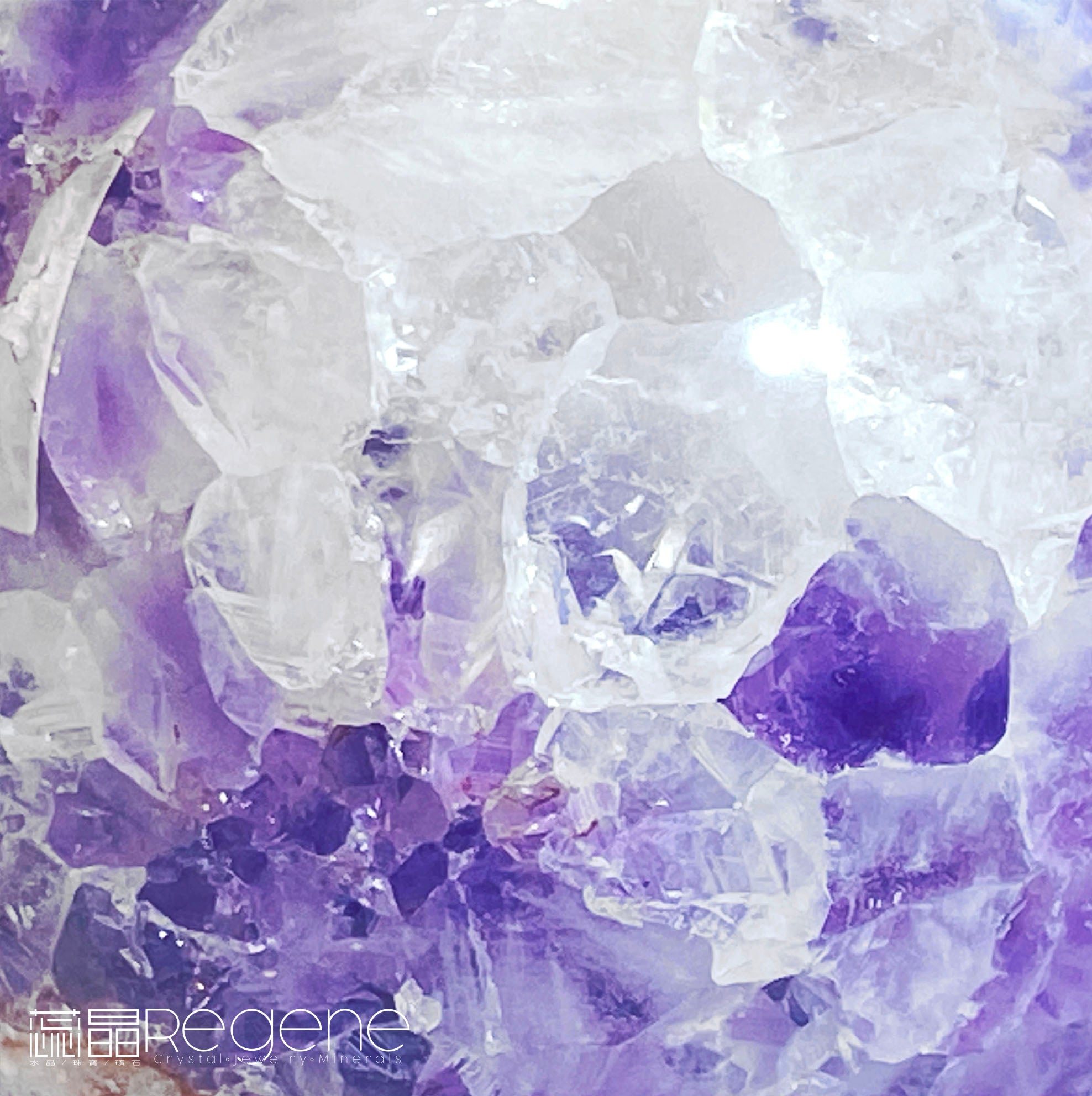 紫櫻花晶洞瑪瑙球