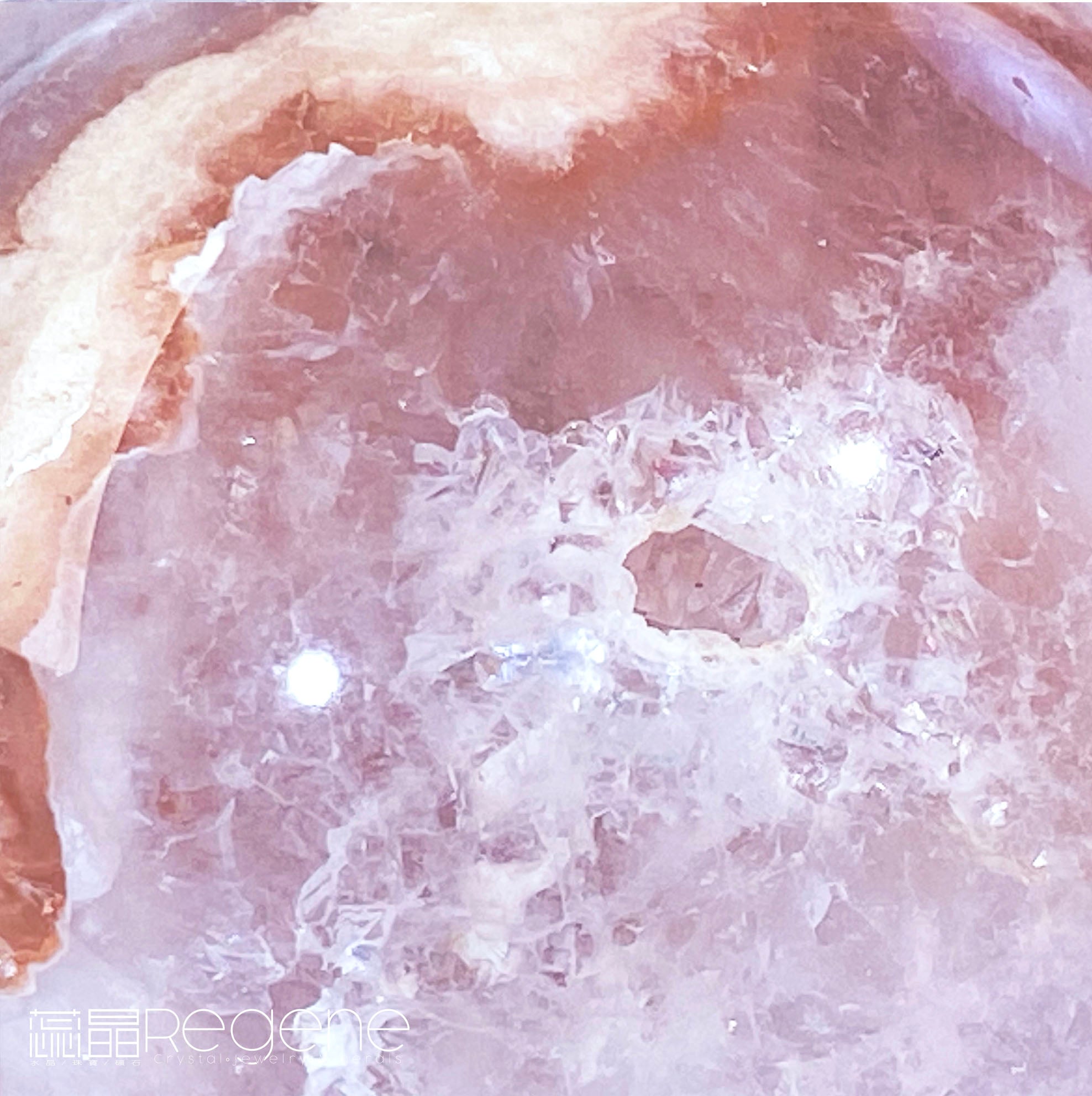 紫櫻花晶洞瑪瑙球