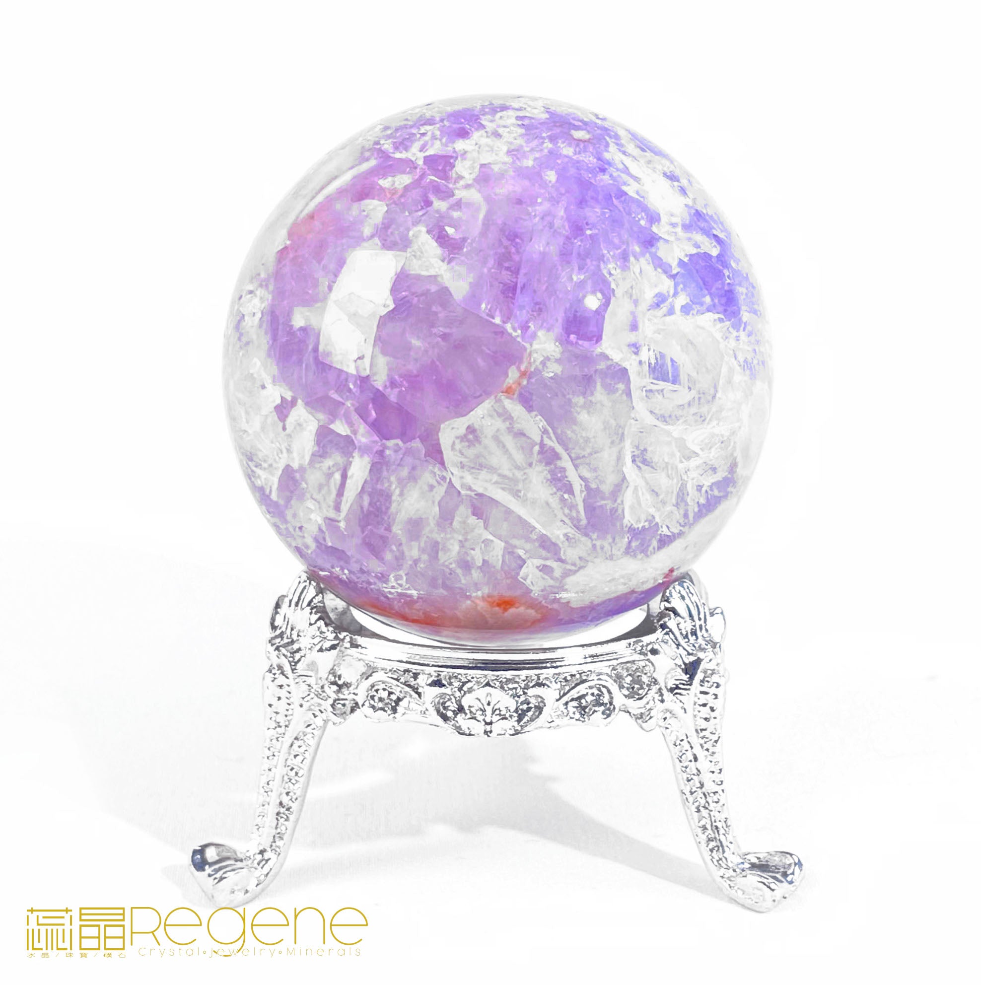 紫櫻花晶洞瑪瑙球