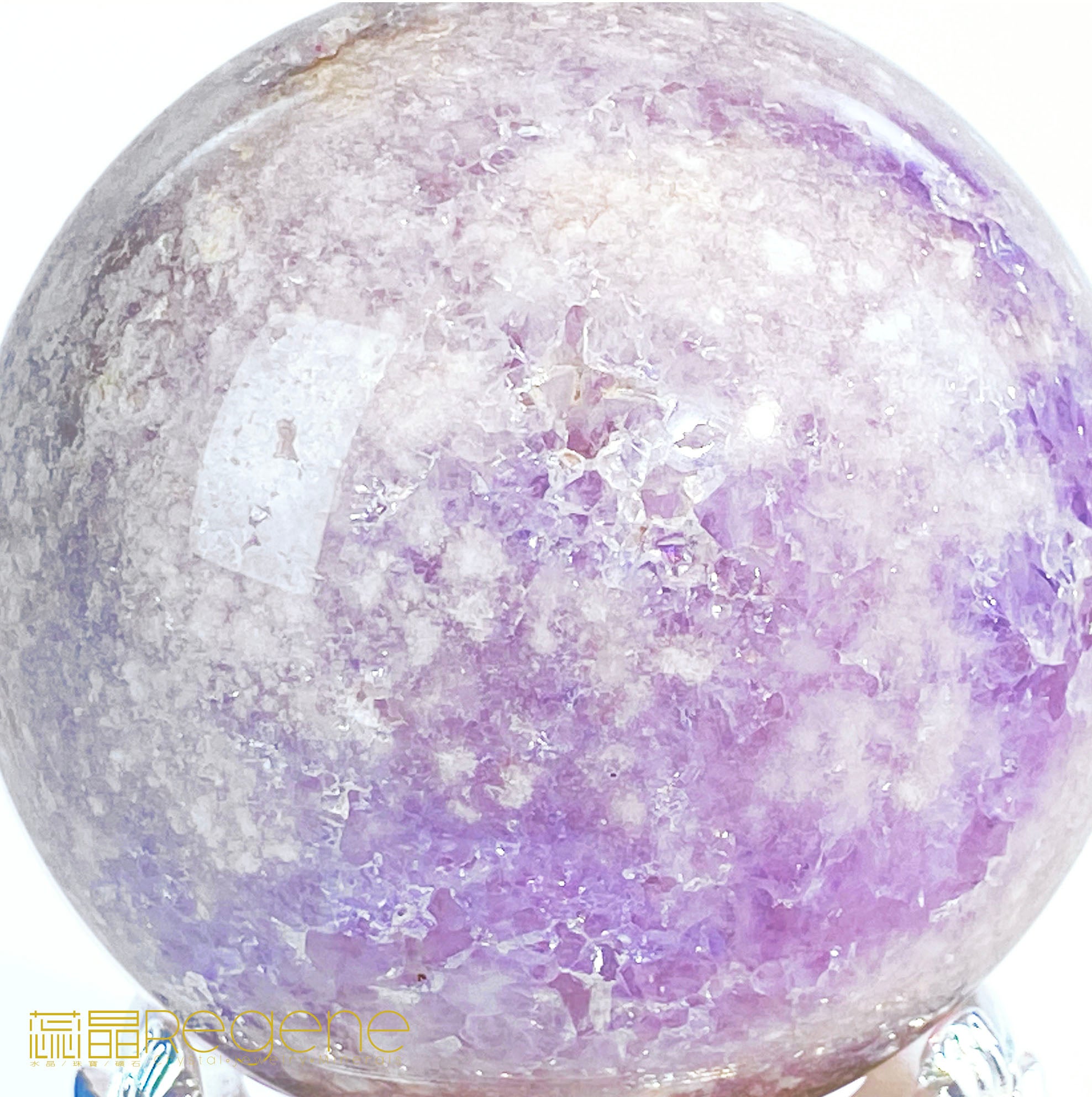 紫櫻花晶洞瑪瑙球
