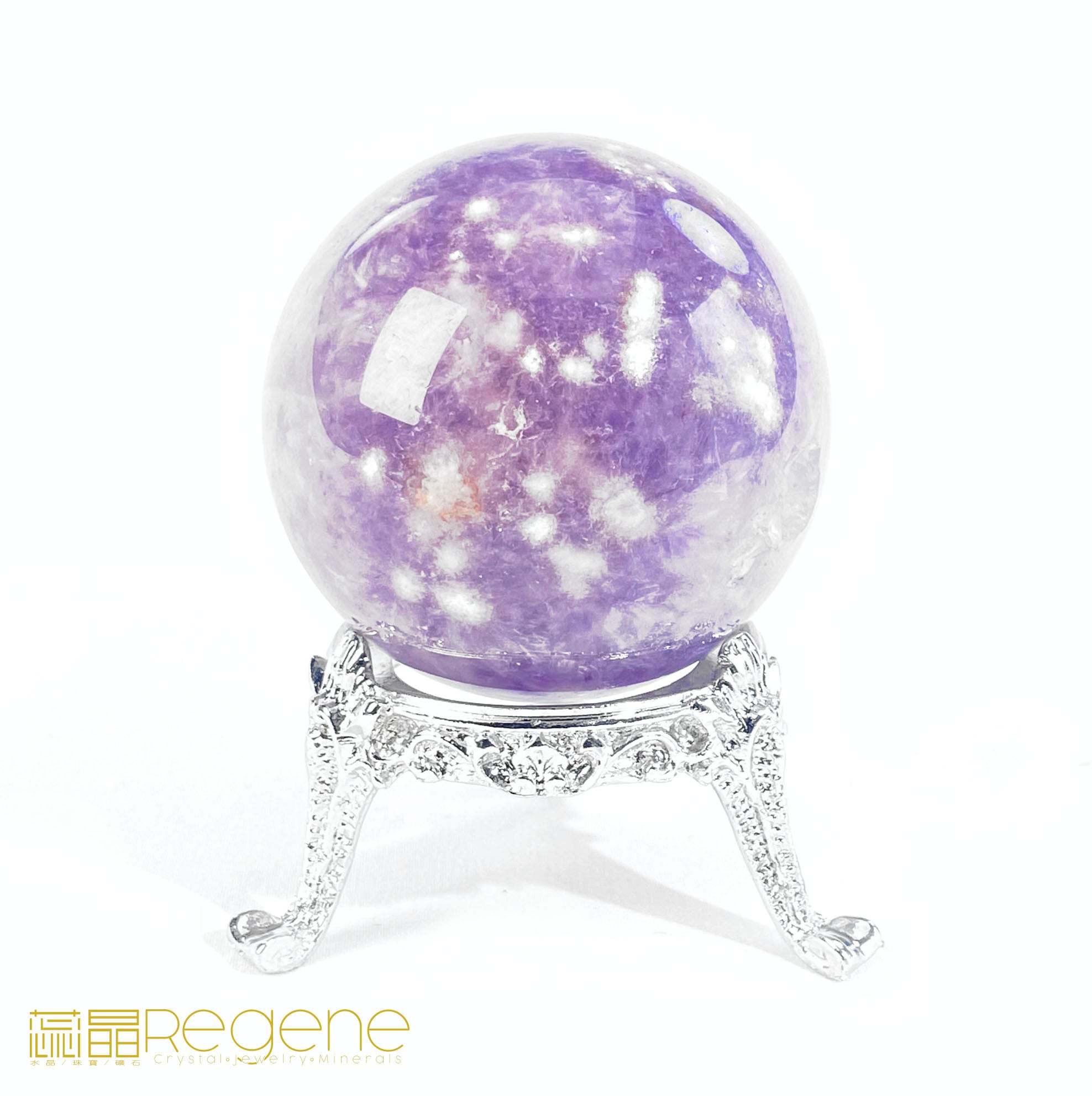 紫櫻花晶洞瑪瑙球