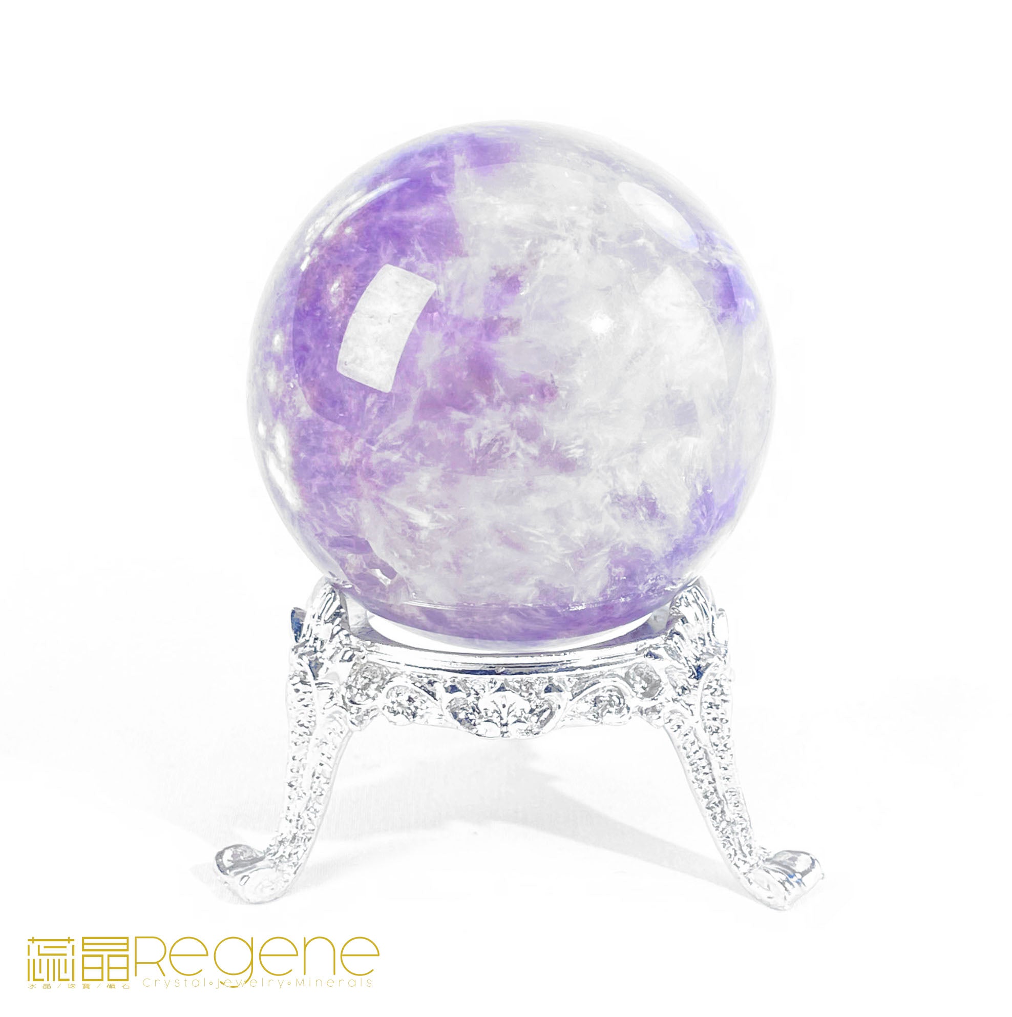 紫櫻花晶洞瑪瑙球