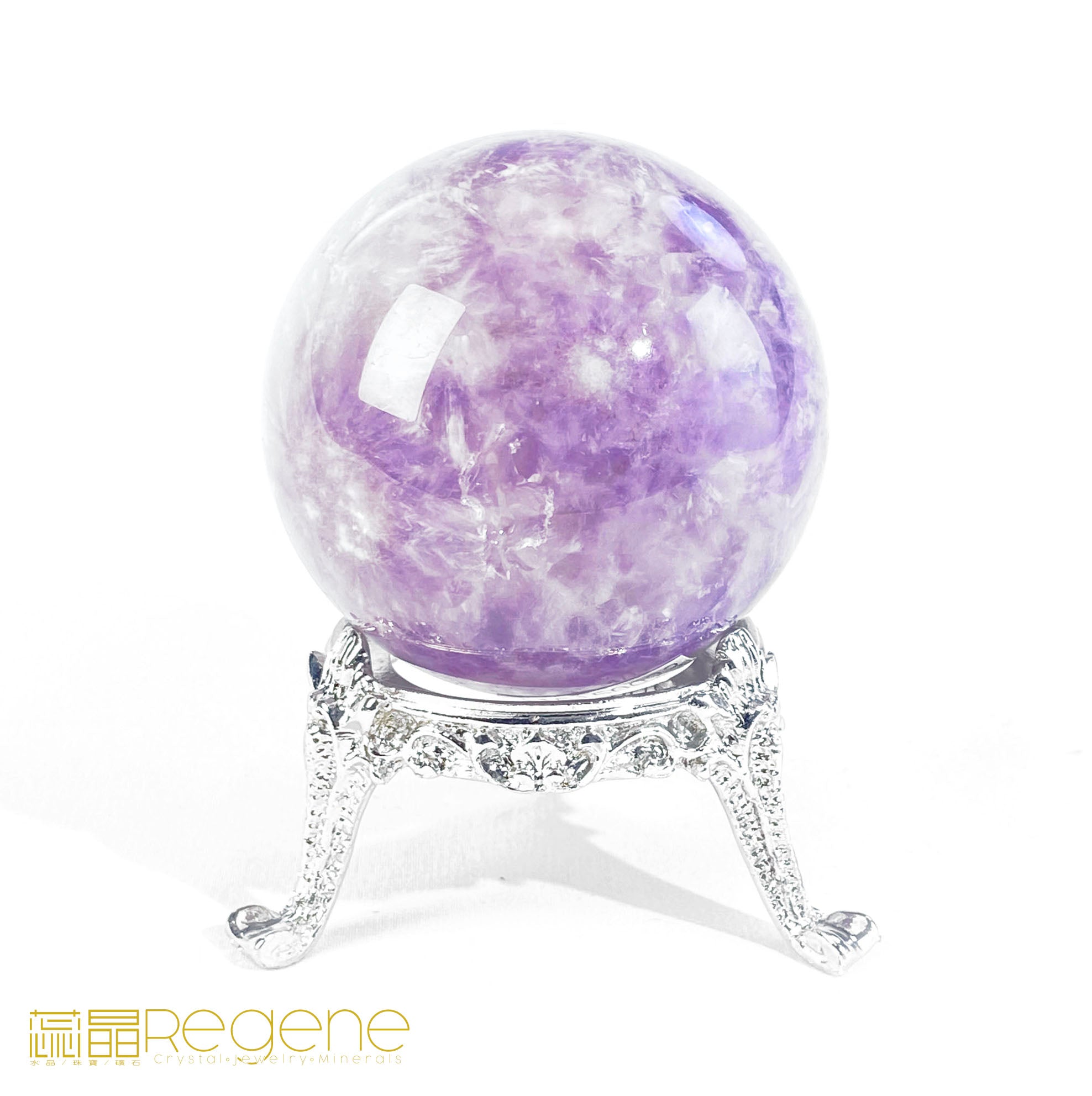 紫櫻花晶洞瑪瑙球