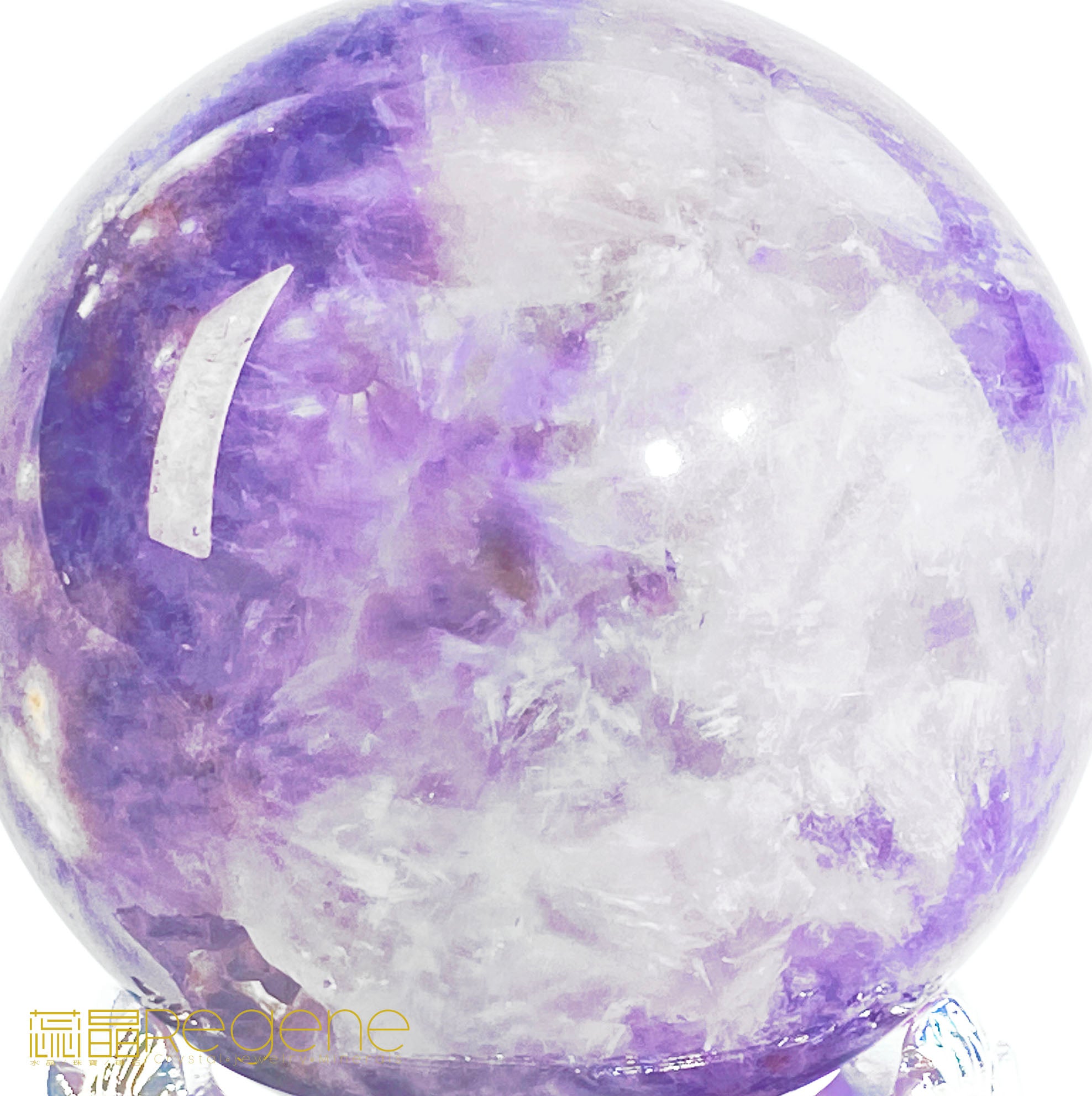 紫櫻花晶洞瑪瑙球