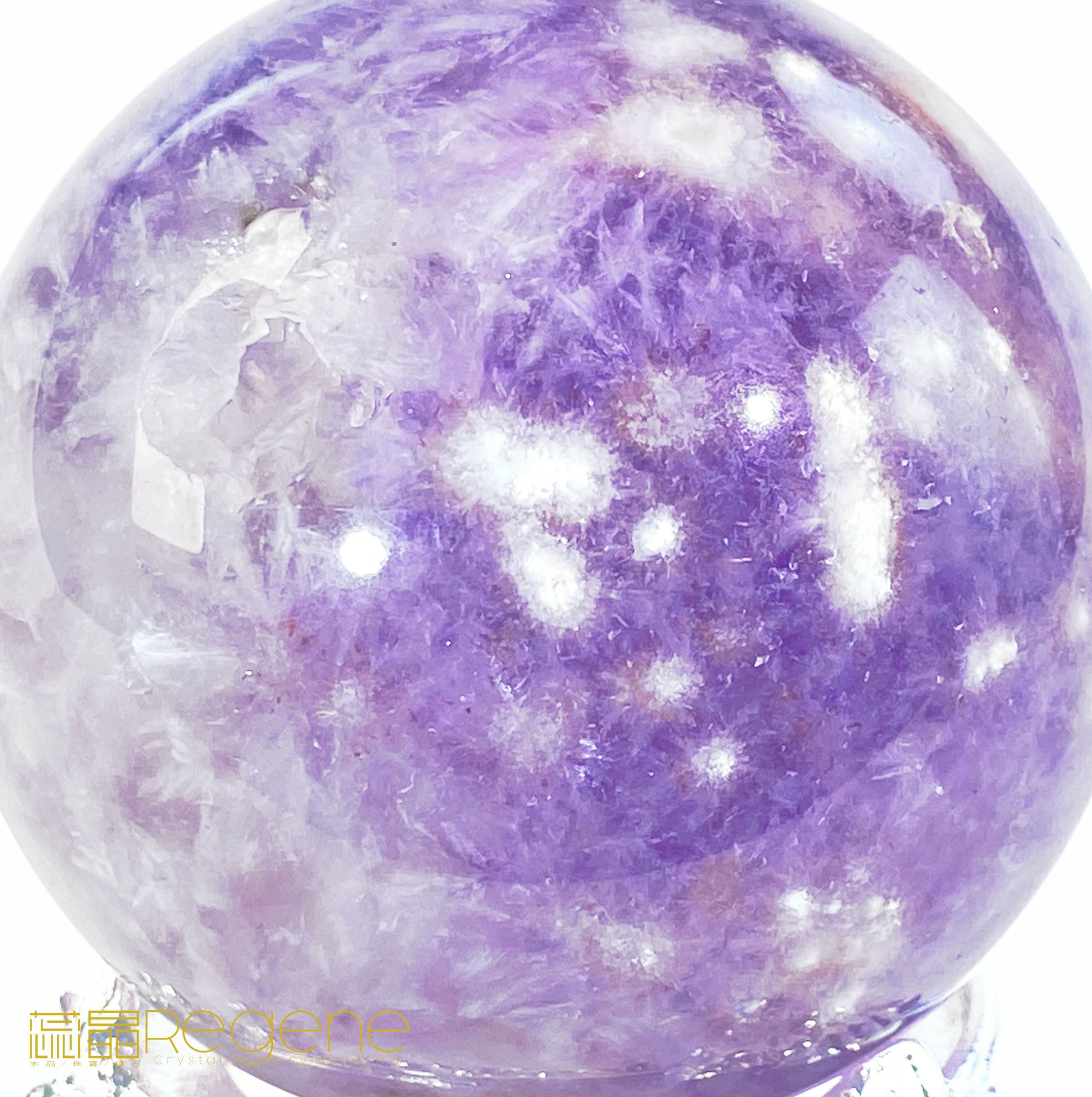 紫櫻花晶洞瑪瑙球