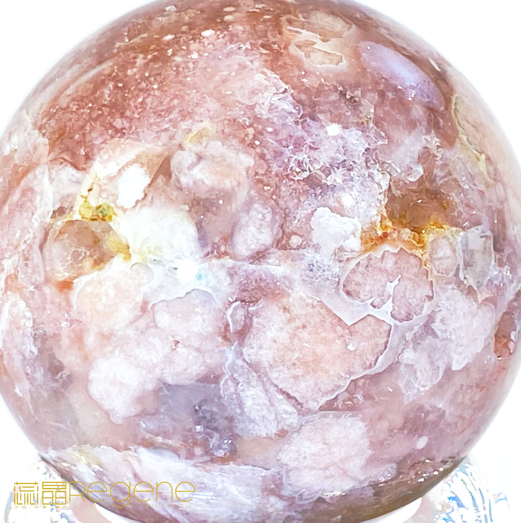 紫櫻花晶洞瑪瑙球