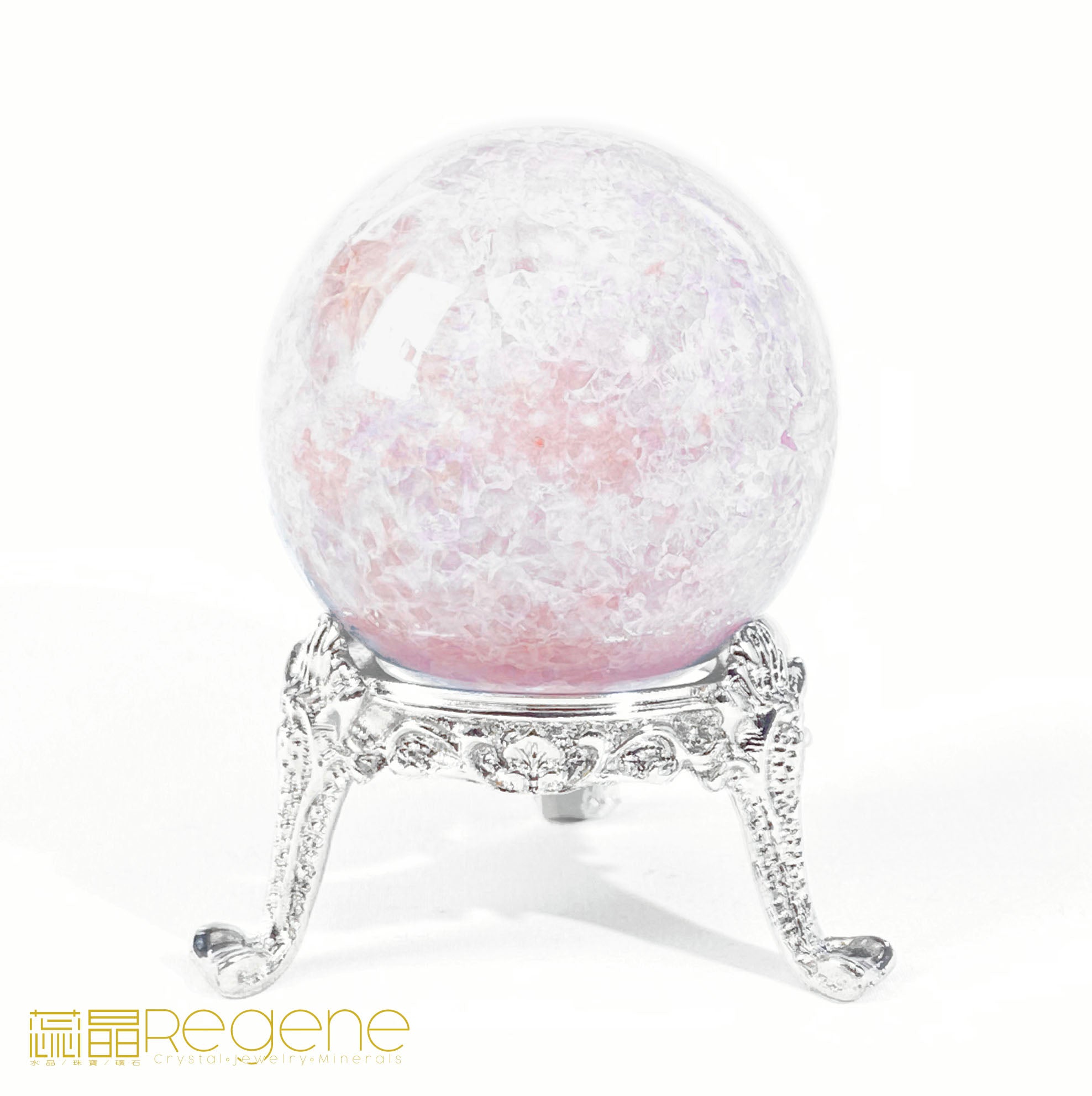紫櫻花晶洞瑪瑙球