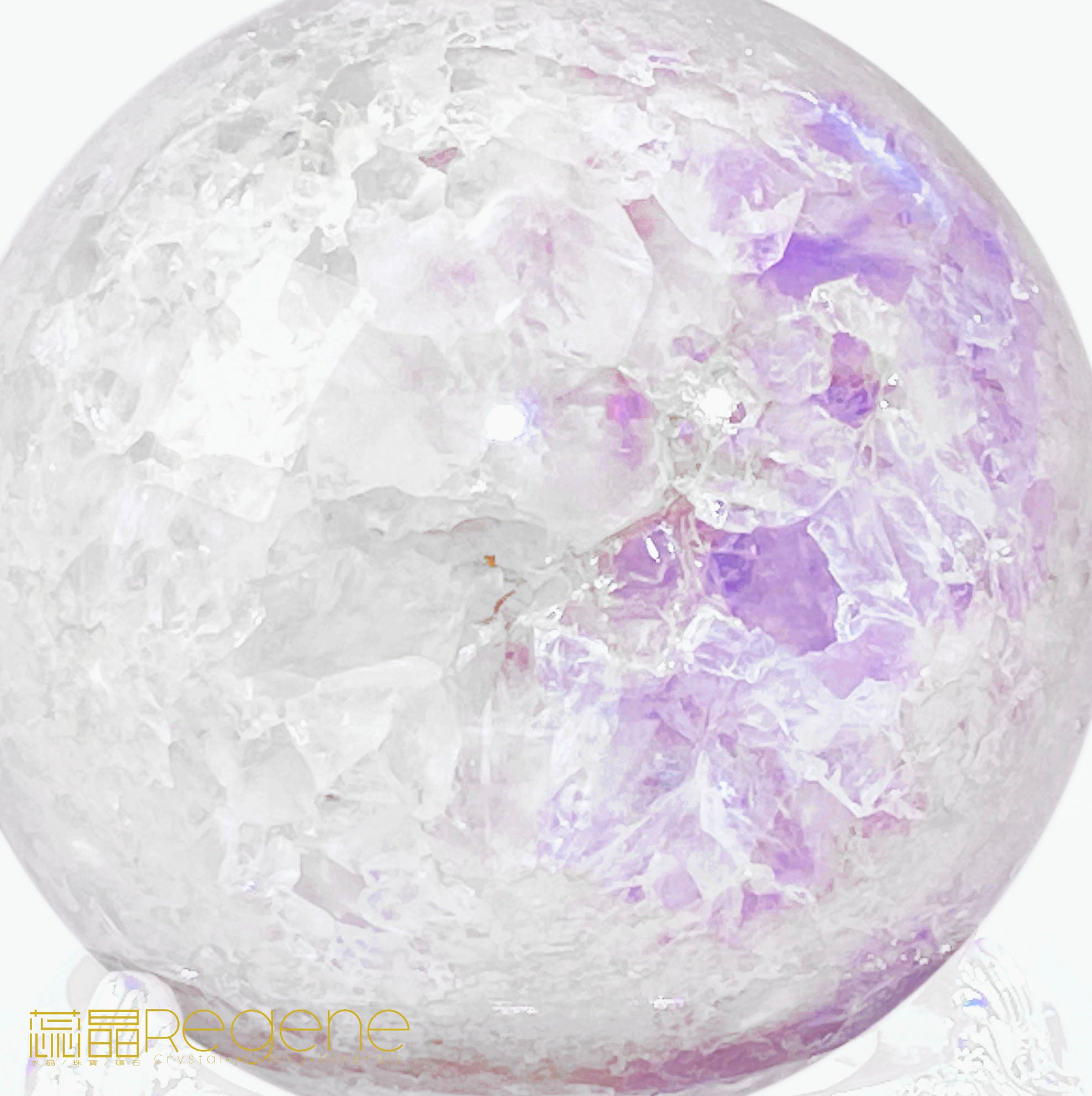 紫櫻花晶洞瑪瑙球