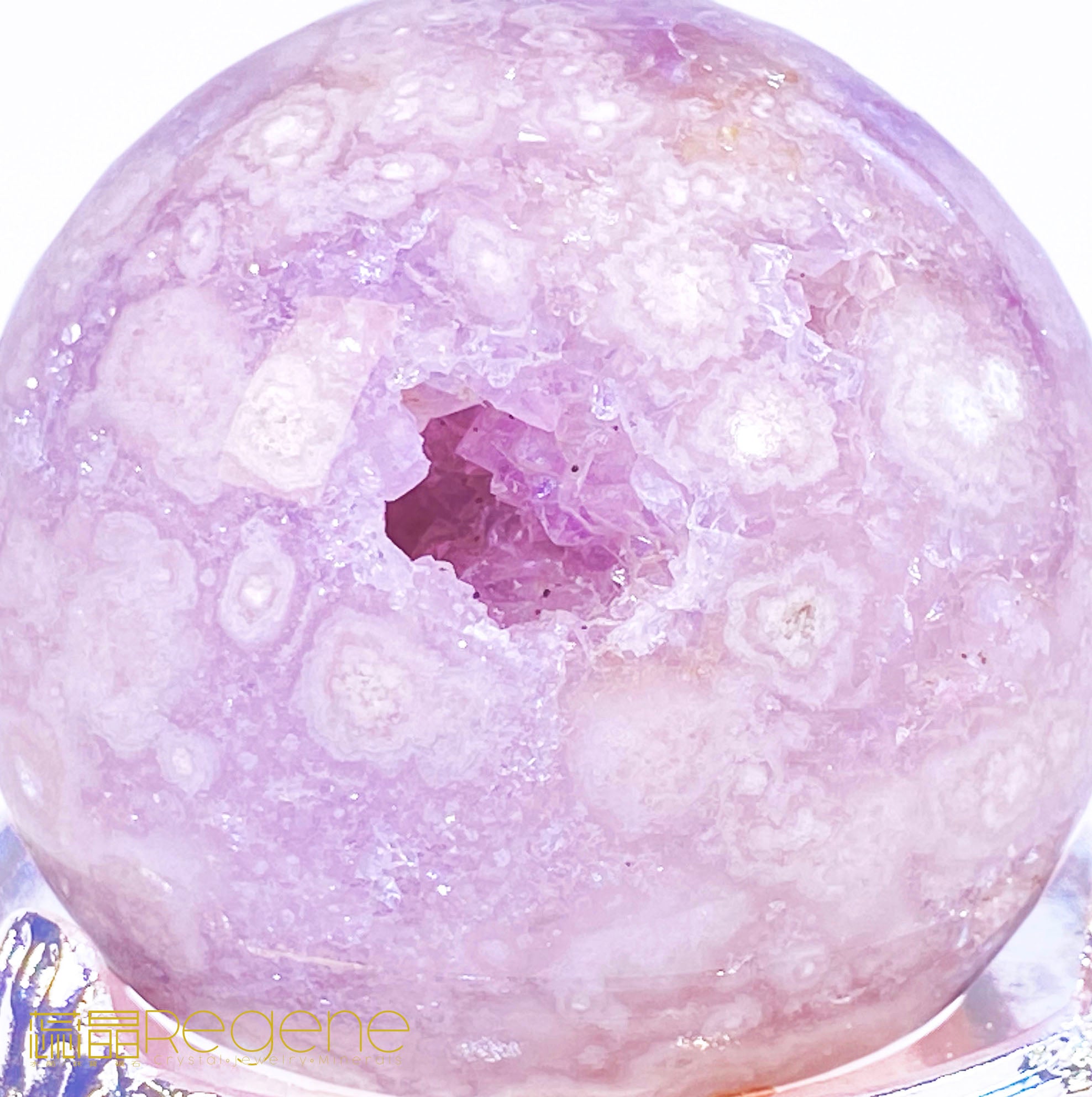 紫櫻花晶洞瑪瑙球