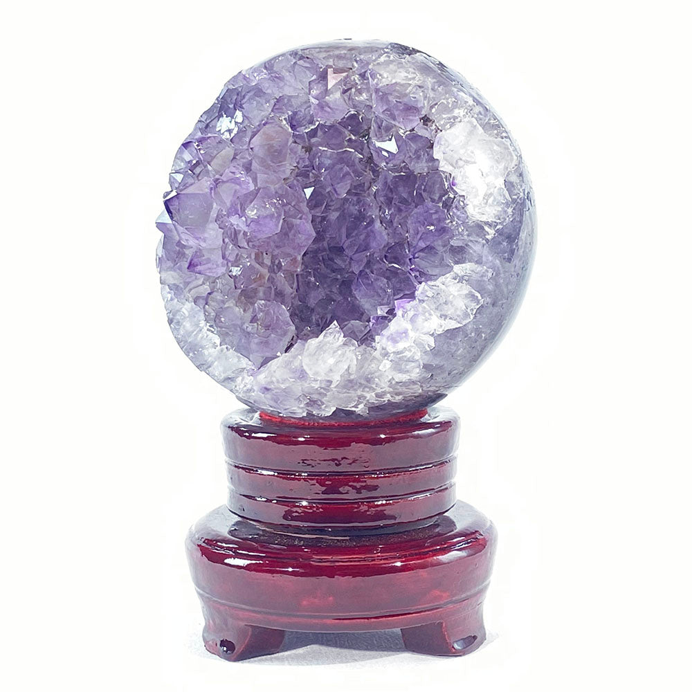 天然瑪瑙紫晶全拋鵝卵石形晶簇