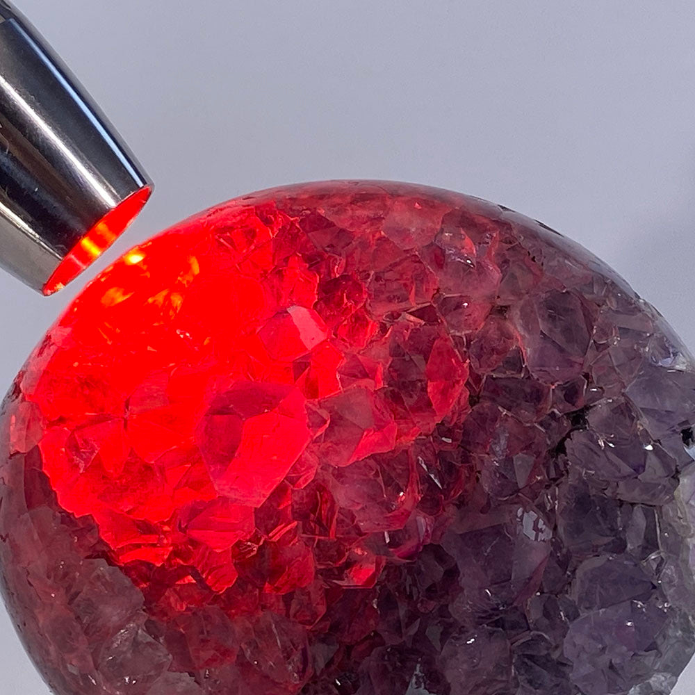 天然瑪瑙紫晶全拋鵝卵石形晶簇