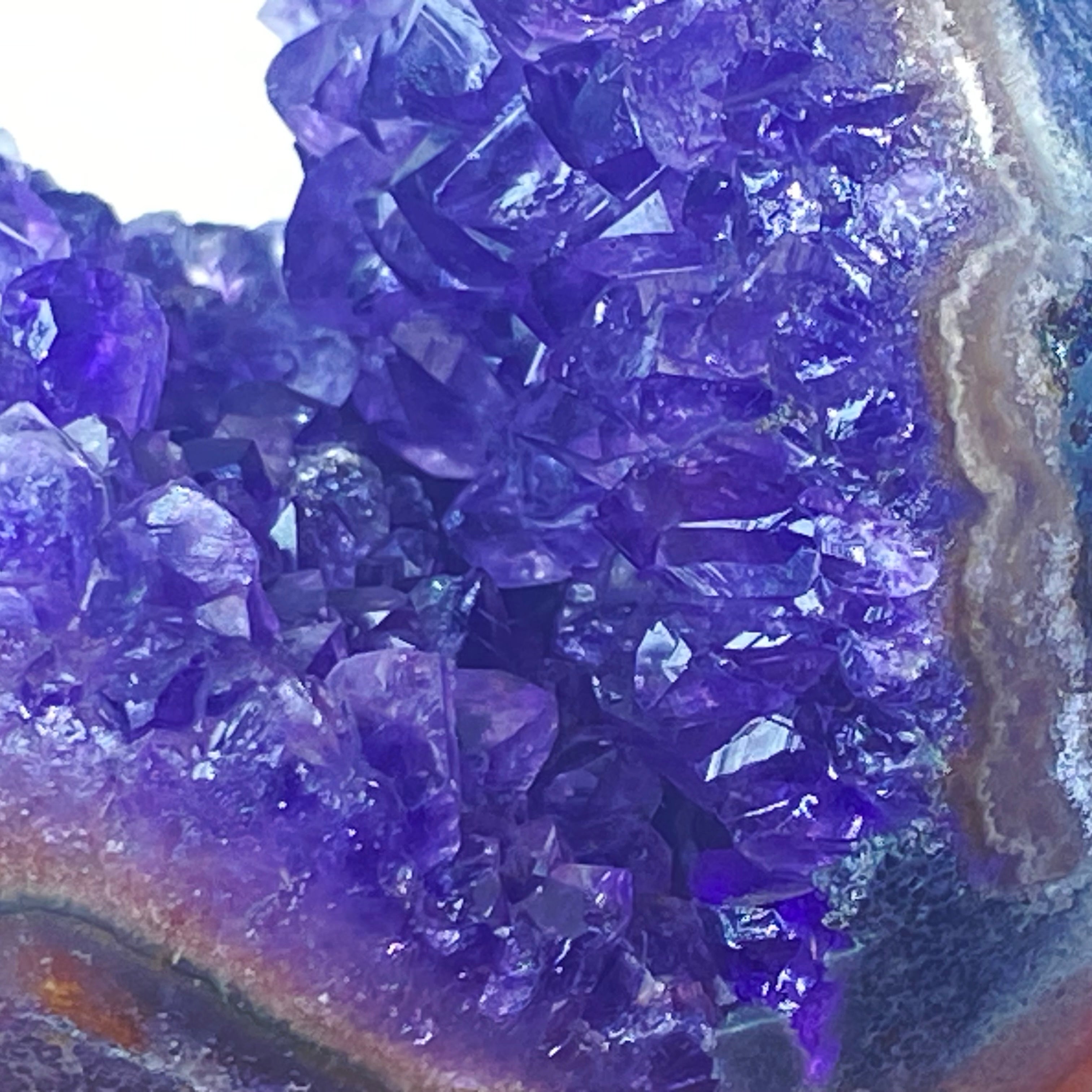 開口笑紫晶球