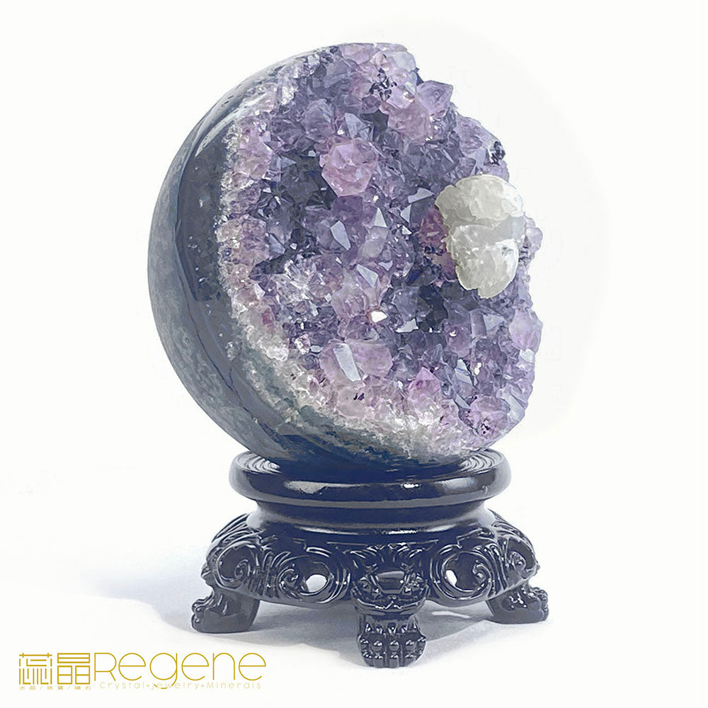 烏拉圭星鑽彩晶方解石瑪瑙球