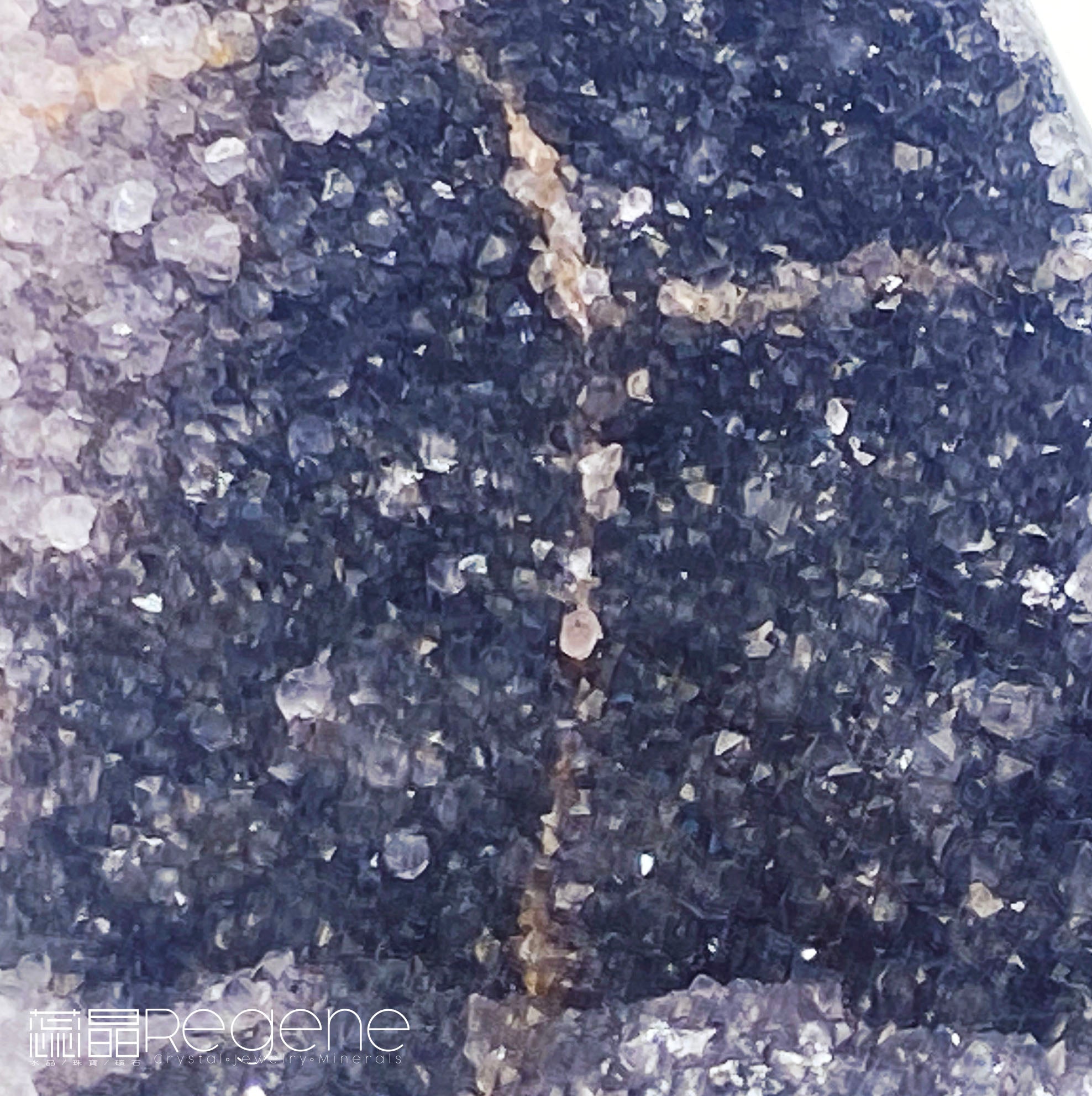 星鑽彩晶簇 軟糖晶鎮 閃亮黑灰晶鎮