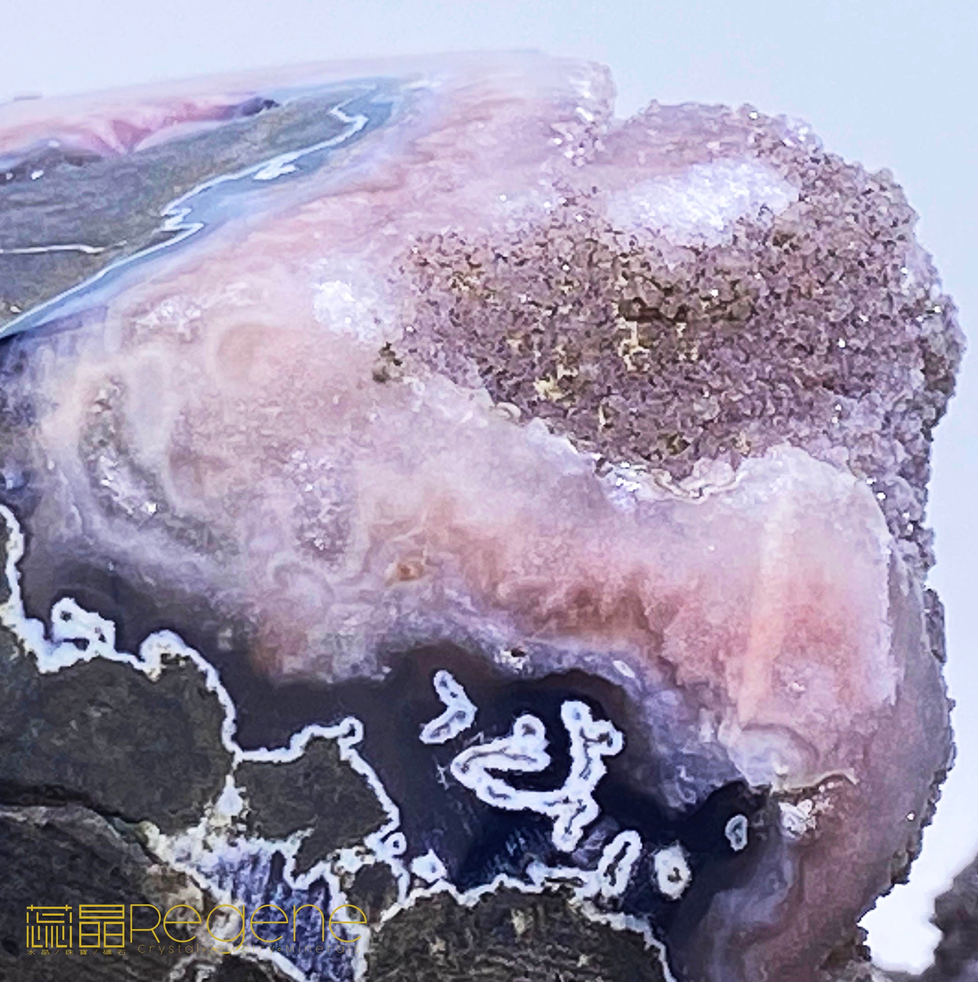 星鑽彩晶簇 霜糖晶鎮 閃亮蔗糖色開口笑晶鎮
