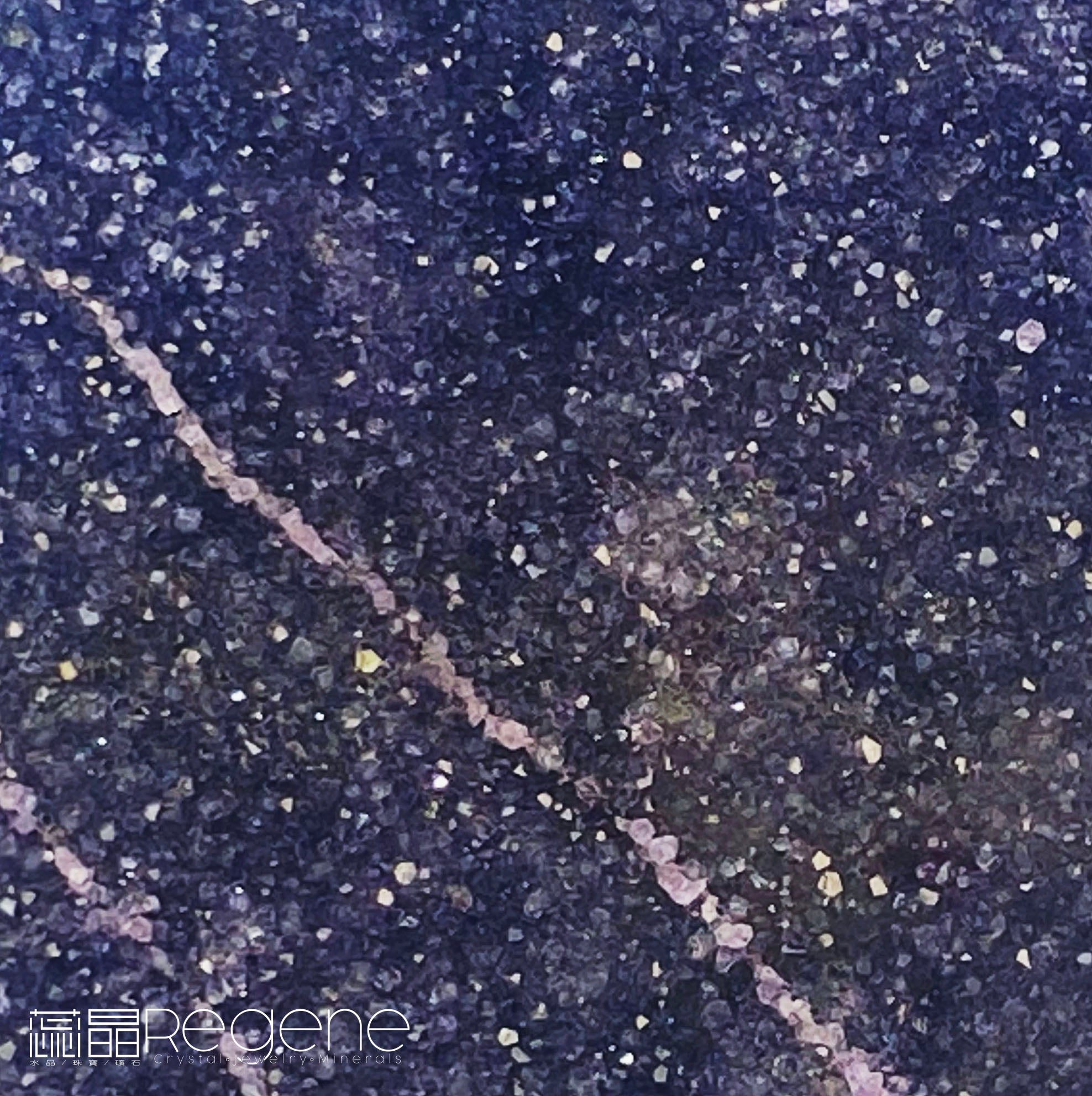 星鑽彩晶簇 軟糖晶鎮 閃亮黑灰晶鎮