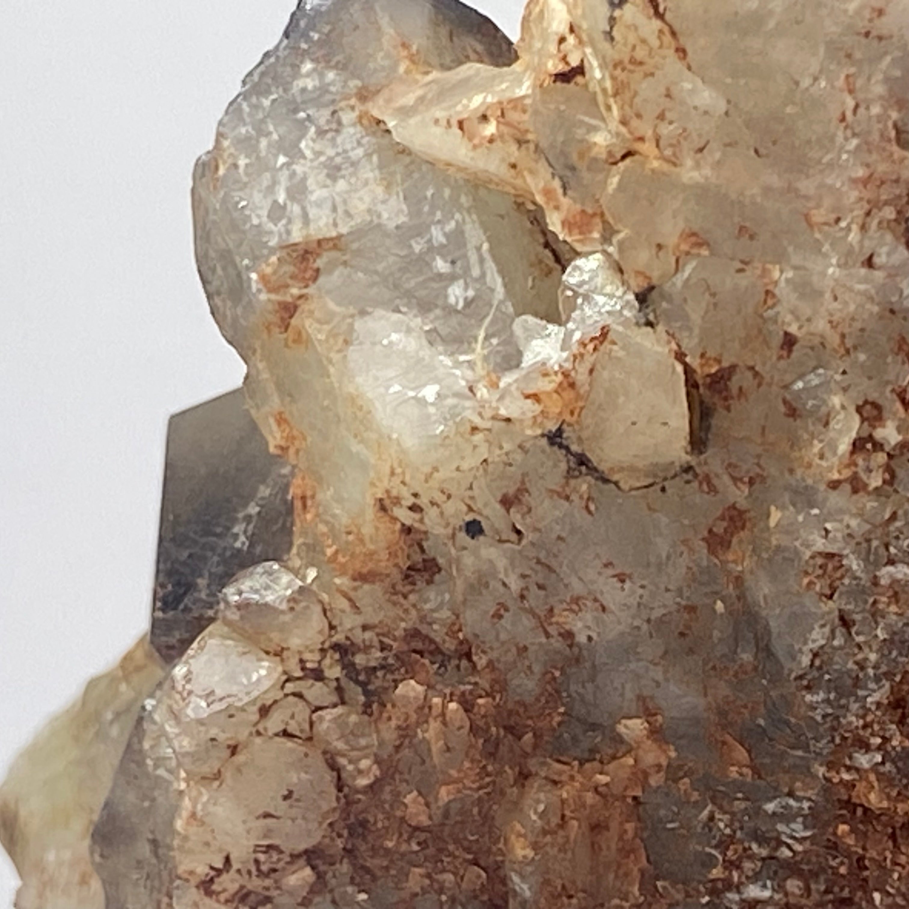 天然茶水晶原礦晶簇
