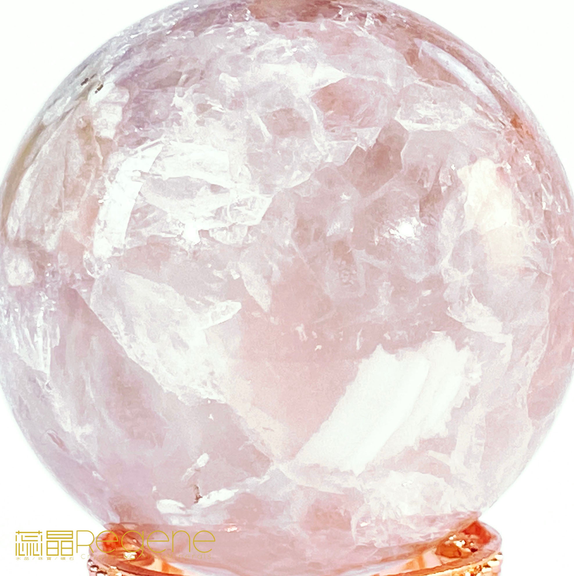 粉櫻花晶洞瑪瑙球