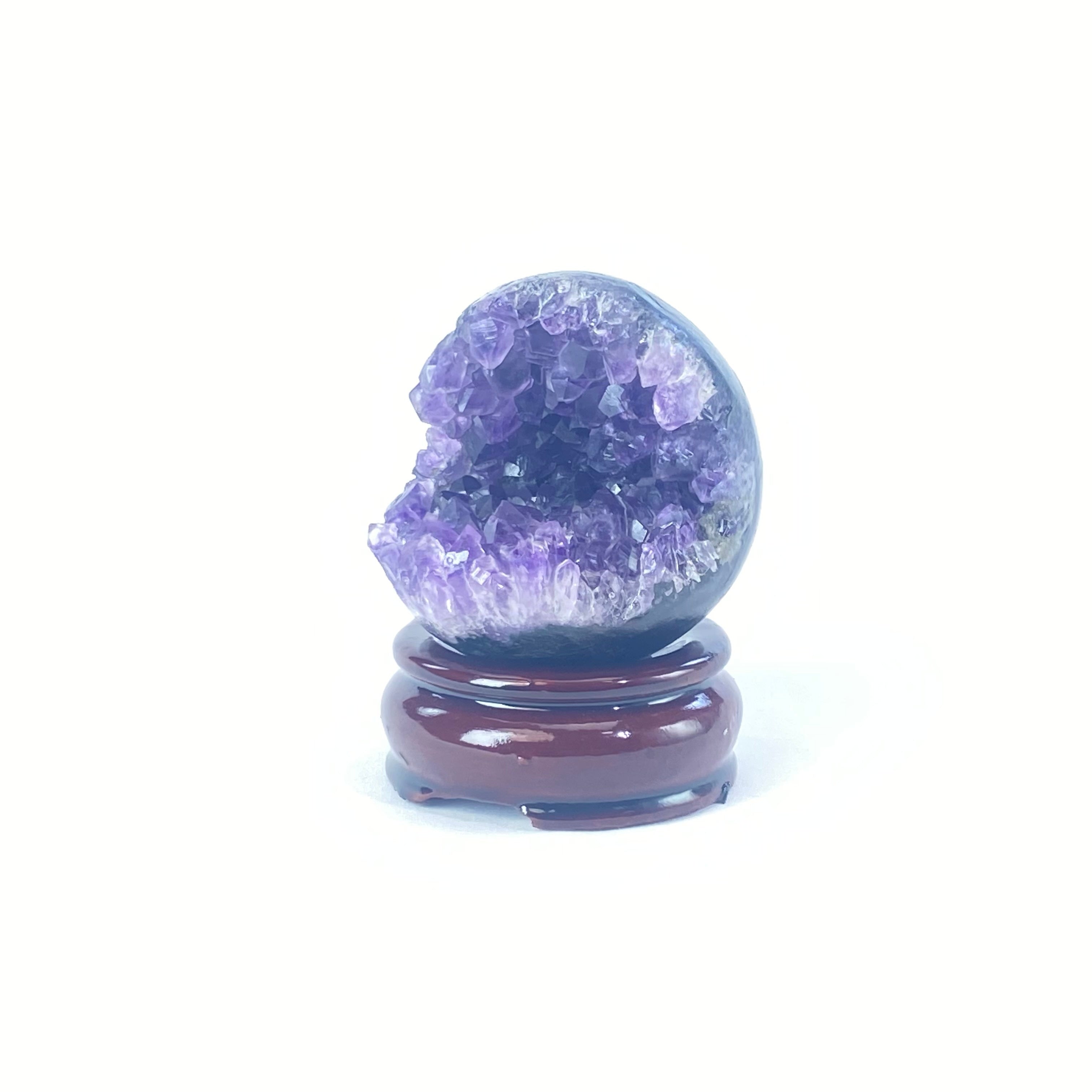 開口笑紫晶球