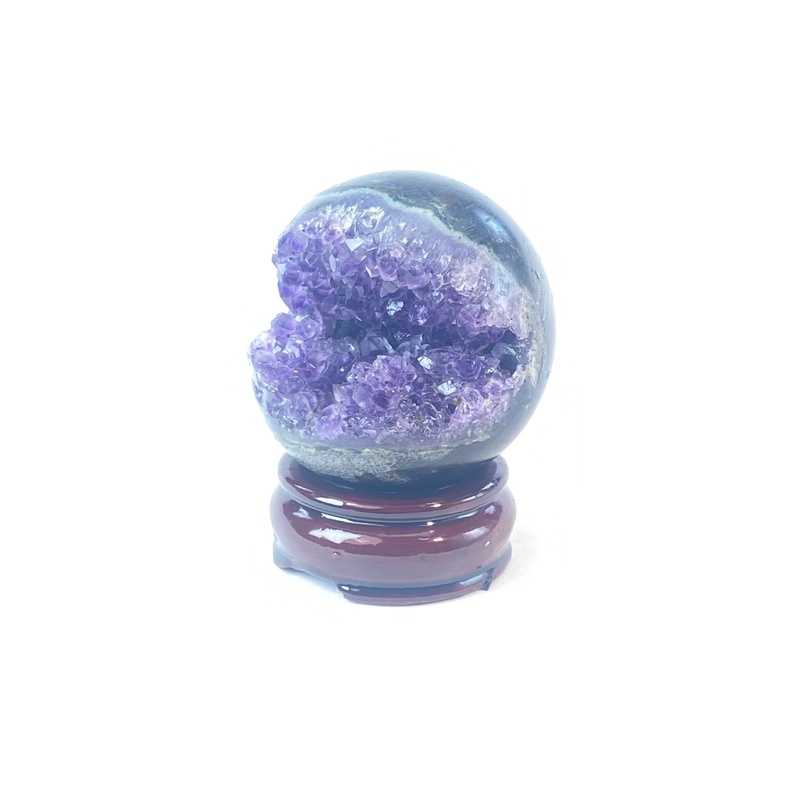 開口笑紫晶球
