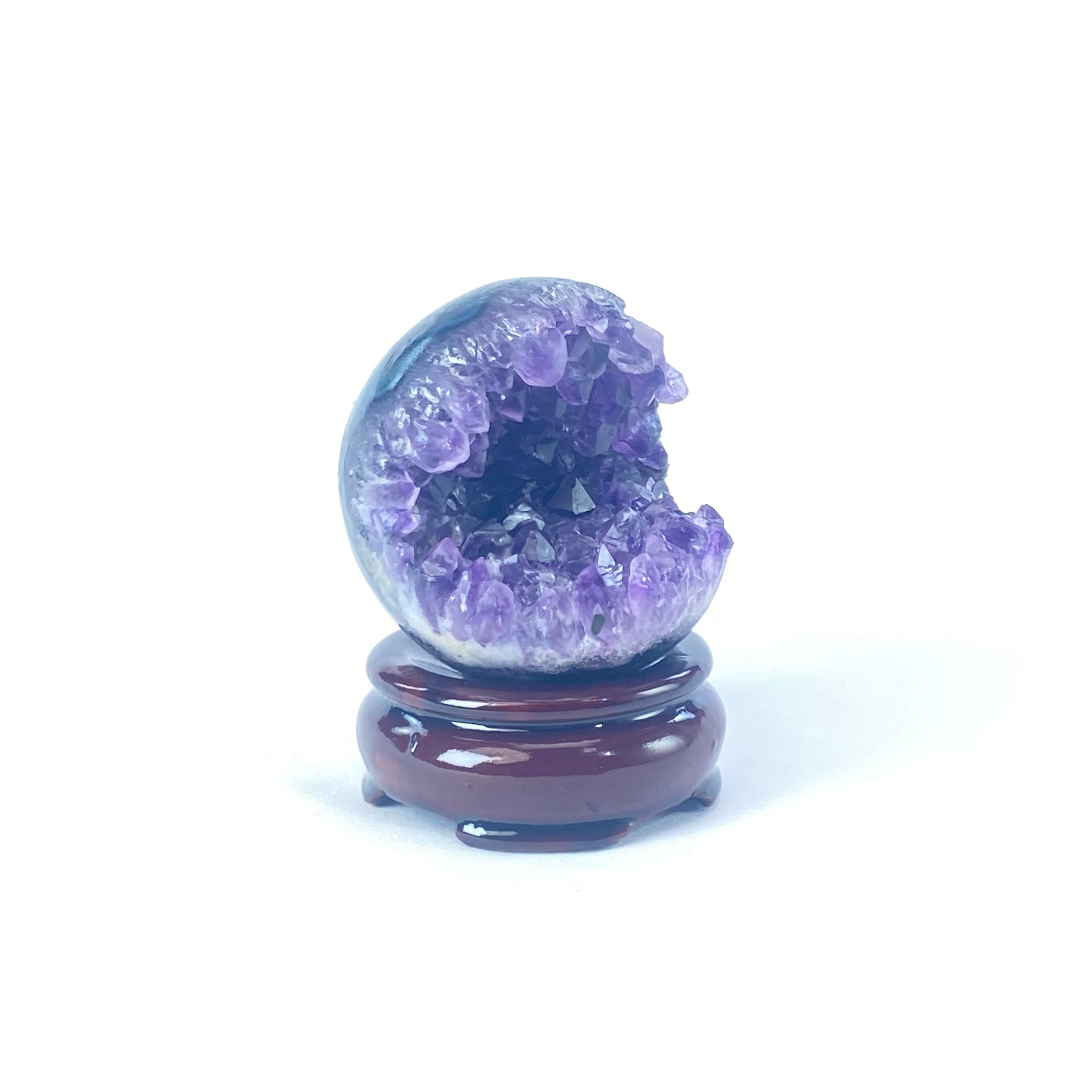 開口笑紫晶球