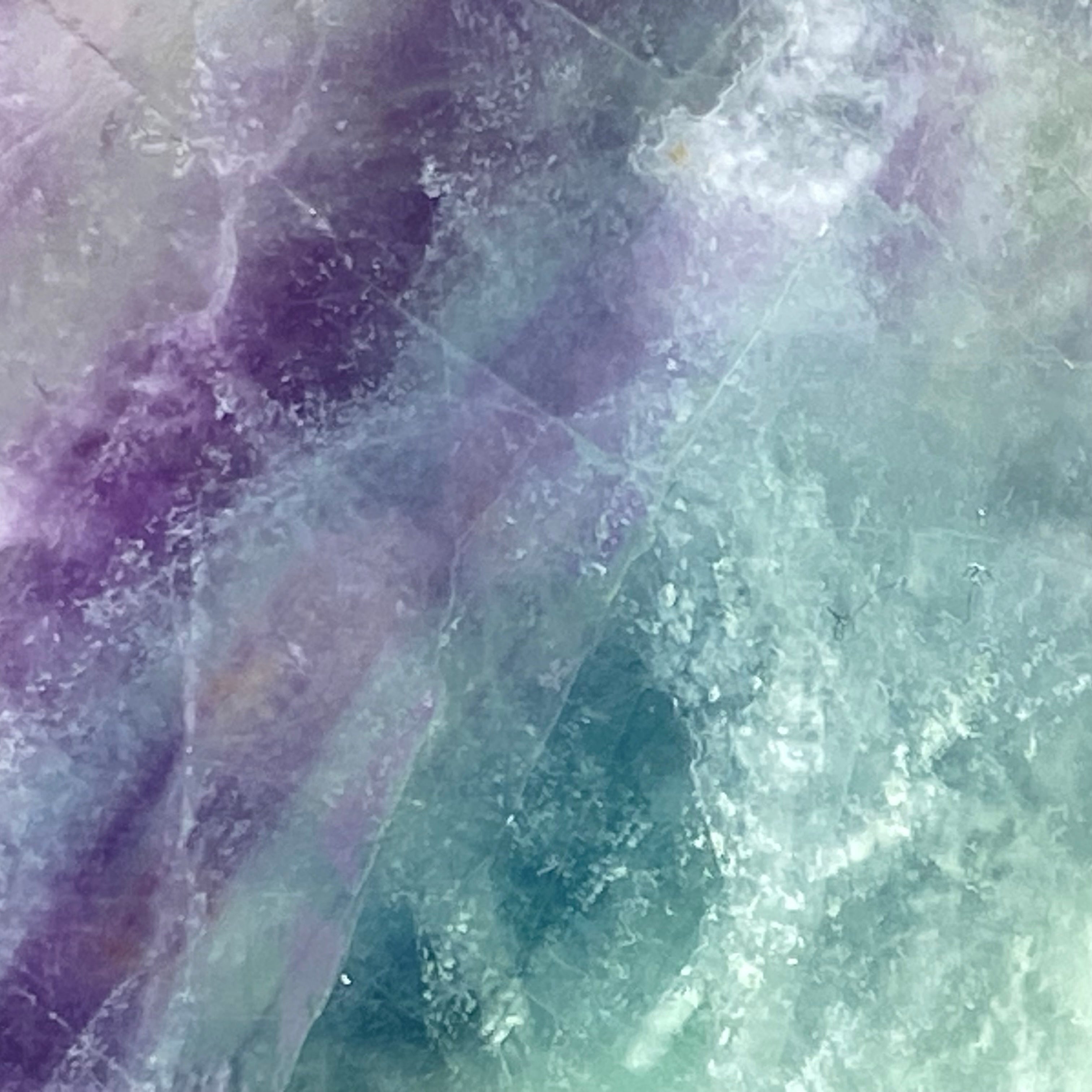 紫綠羽毛螢石柱 | 冥想淨化、靈修療癒